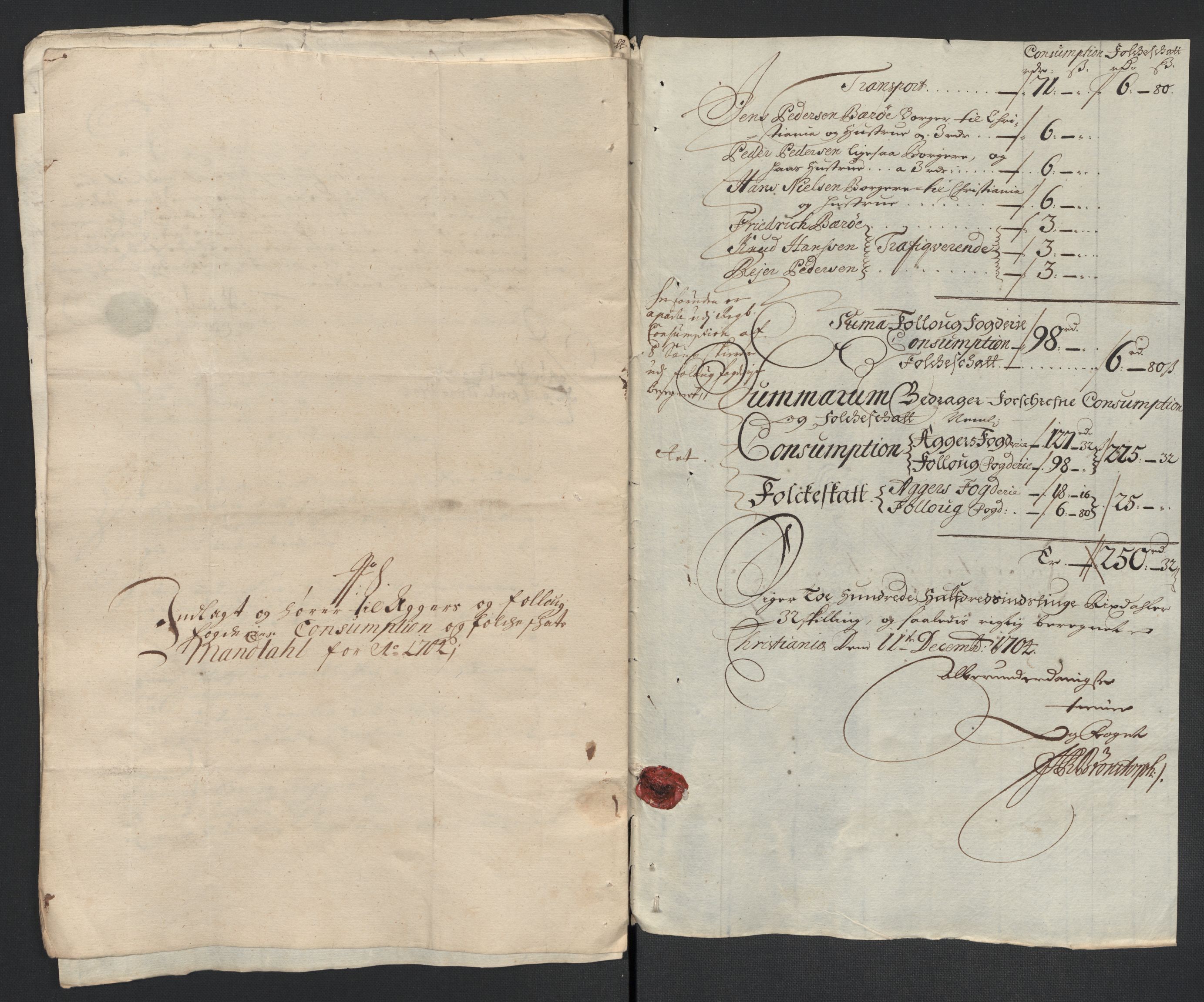 Rentekammeret inntil 1814, Reviderte regnskaper, Fogderegnskap, RA/EA-4092/R10/L0445: Fogderegnskap Aker og Follo, 1703-1704, p. 380