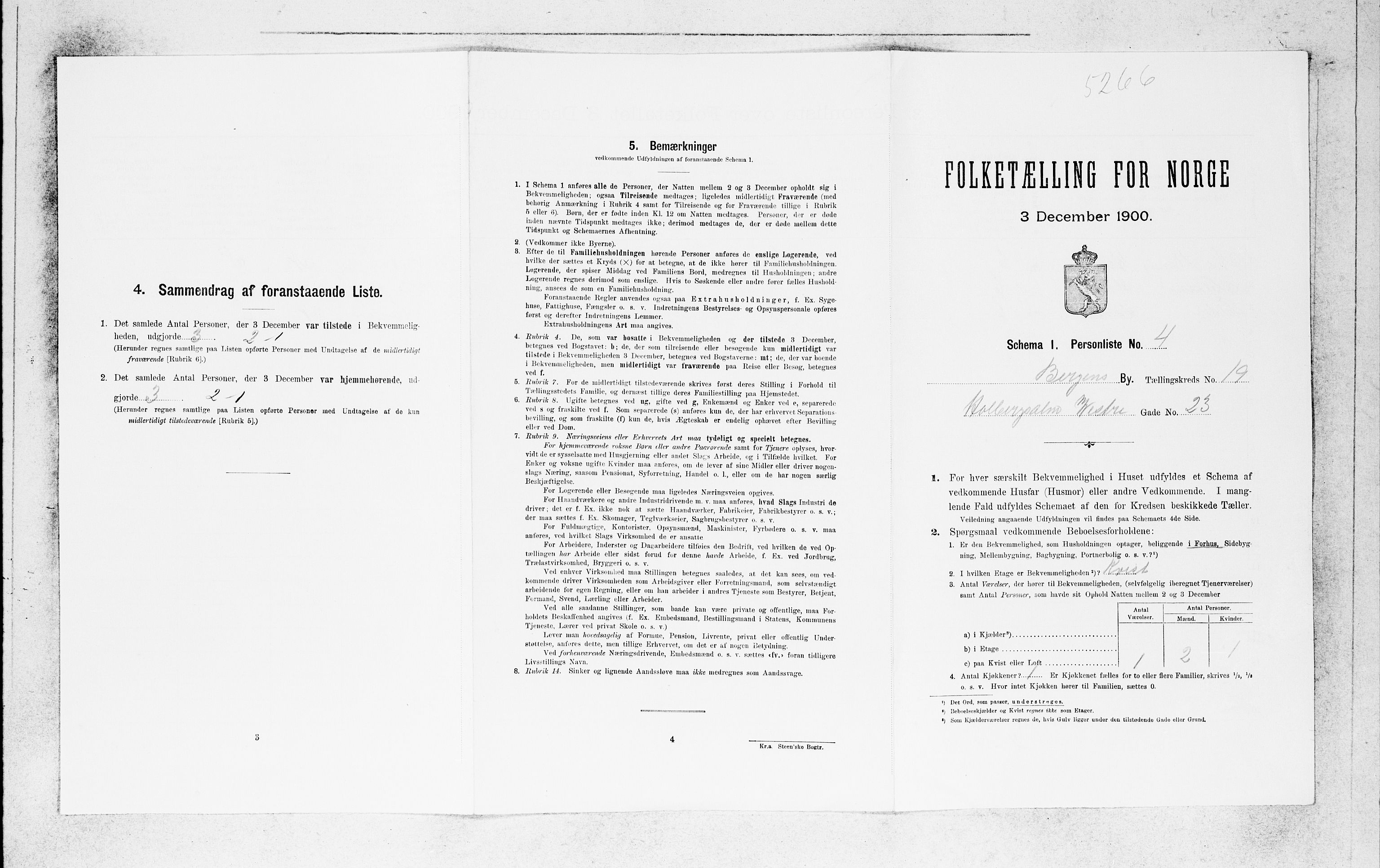 SAB, 1900 census for Bergen, 1900, p. 4104