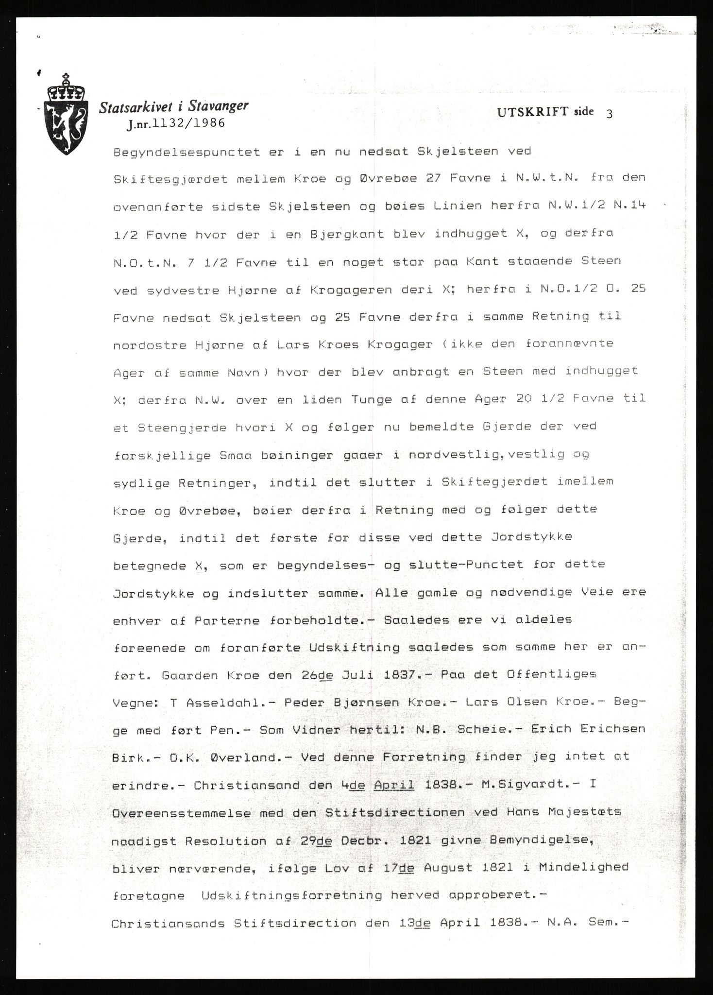 Statsarkivet i Stavanger, AV/SAST-A-101971/03/Y/Yj/L0049: Avskrifter sortert etter gårdsnavn: Kro - Kvamme, 1750-1930, p. 6