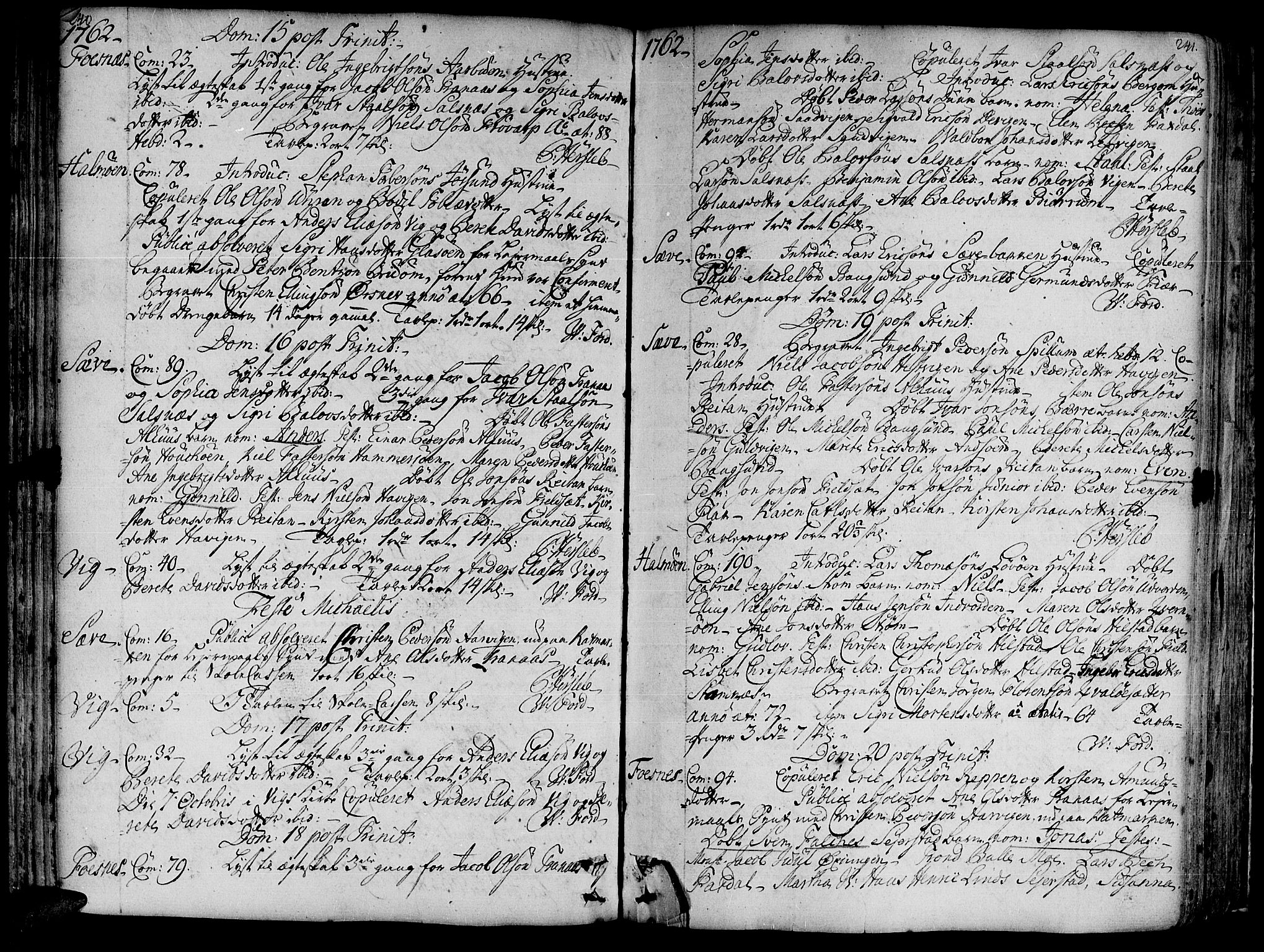 Ministerialprotokoller, klokkerbøker og fødselsregistre - Nord-Trøndelag, SAT/A-1458/773/L0607: Parish register (official) no. 773A01, 1751-1783, p. 240-241