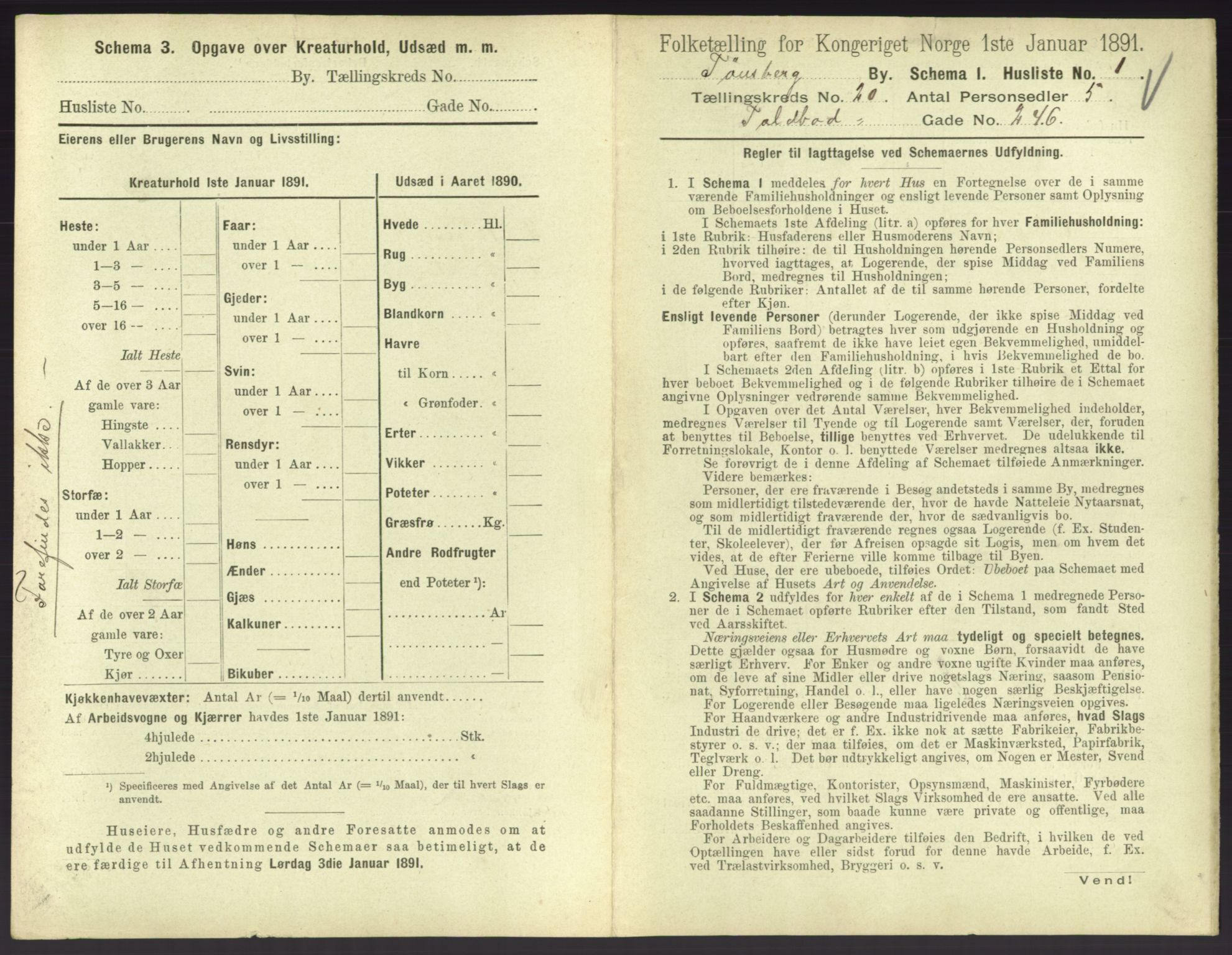 RA, 1891 census for 0705 Tønsberg, 1891, p. 678
