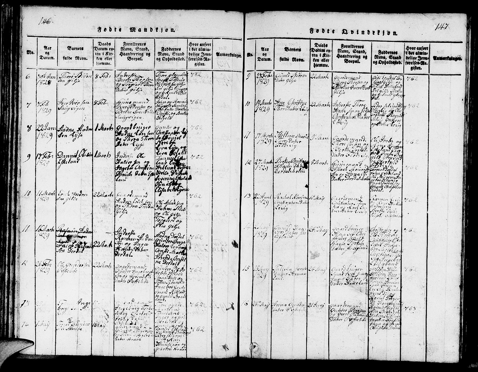 Strand sokneprestkontor, SAST/A-101828/H/Ha/Hab/L0002: Parish register (copy) no. B 2, 1816-1854, p. 146-147