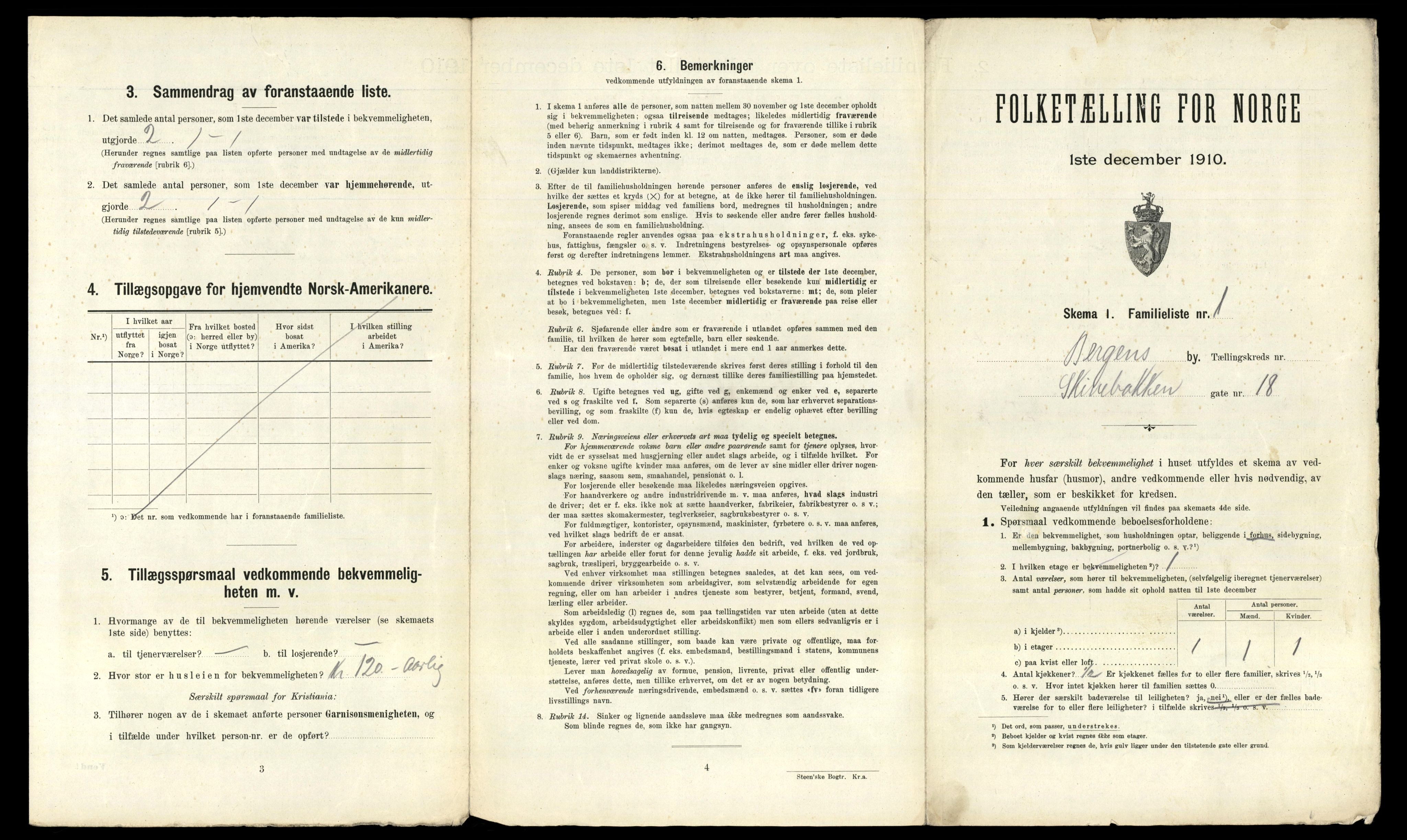 RA, 1910 census for Bergen, 1910, p. 25297