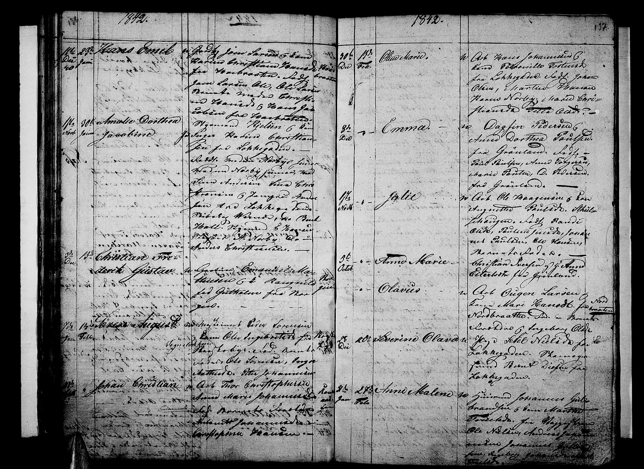 Aker prestekontor kirkebøker, AV/SAO-A-10861/G/L0007: Parish register (copy) no. 7, 1838-1846, p. 136-137