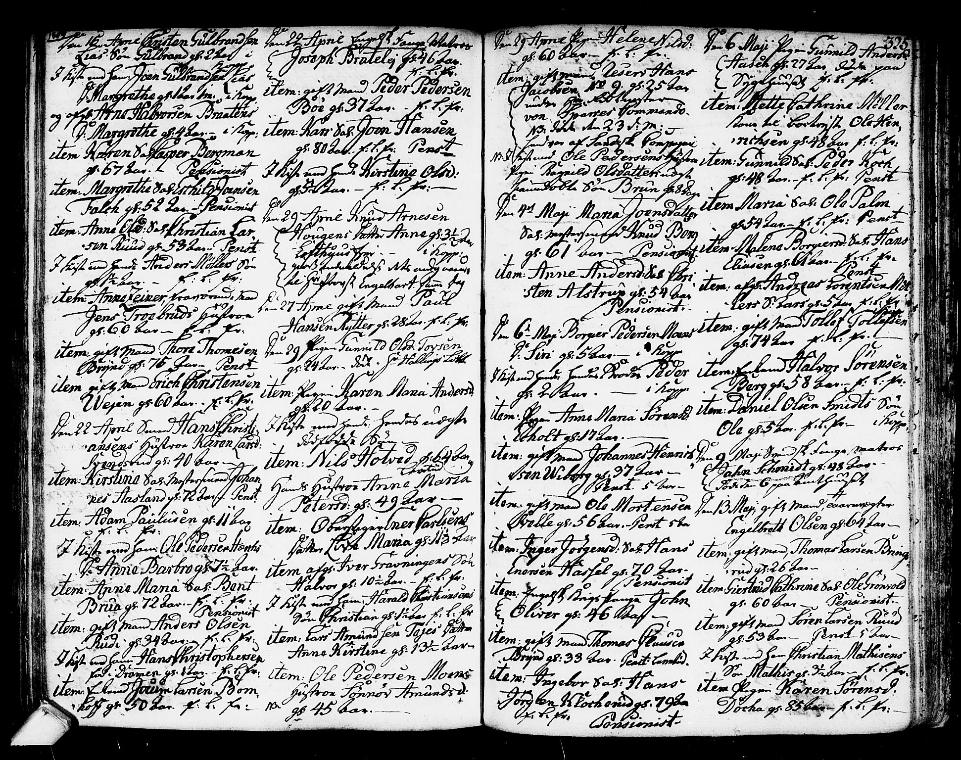 Kongsberg kirkebøker, AV/SAKO-A-22/F/Fa/L0007: Parish register (official) no. I 7, 1795-1816, p. 325