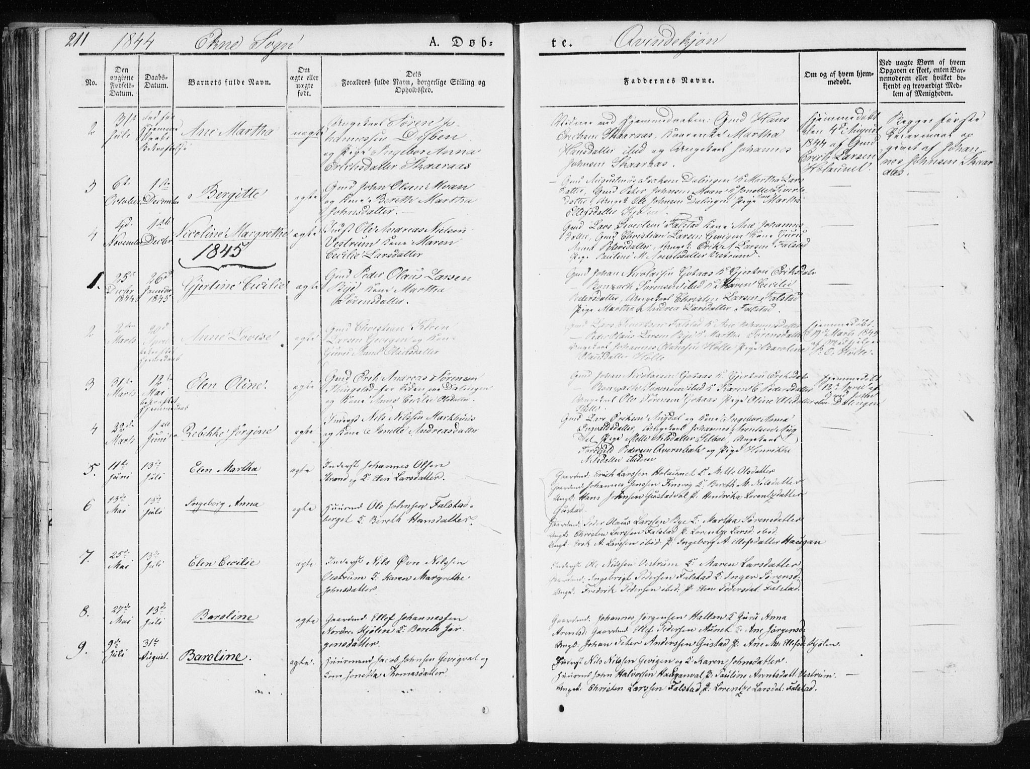 Ministerialprotokoller, klokkerbøker og fødselsregistre - Nord-Trøndelag, SAT/A-1458/717/L0154: Parish register (official) no. 717A06 /2, 1836-1849, p. 211