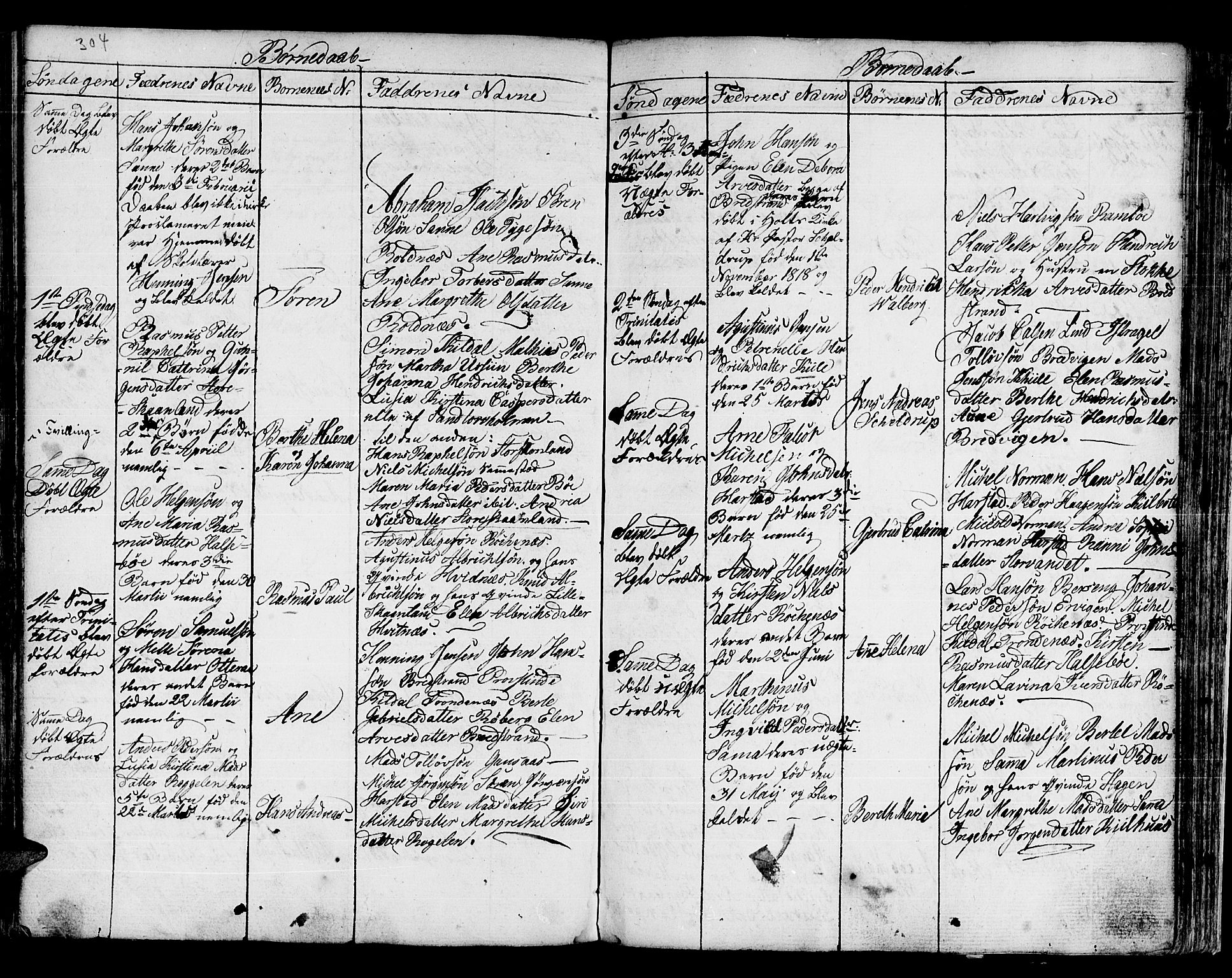Trondenes sokneprestkontor, SATØ/S-1319/H/Ha/L0005kirke: Parish register (official) no. 5, 1804-1820, p. 304-305