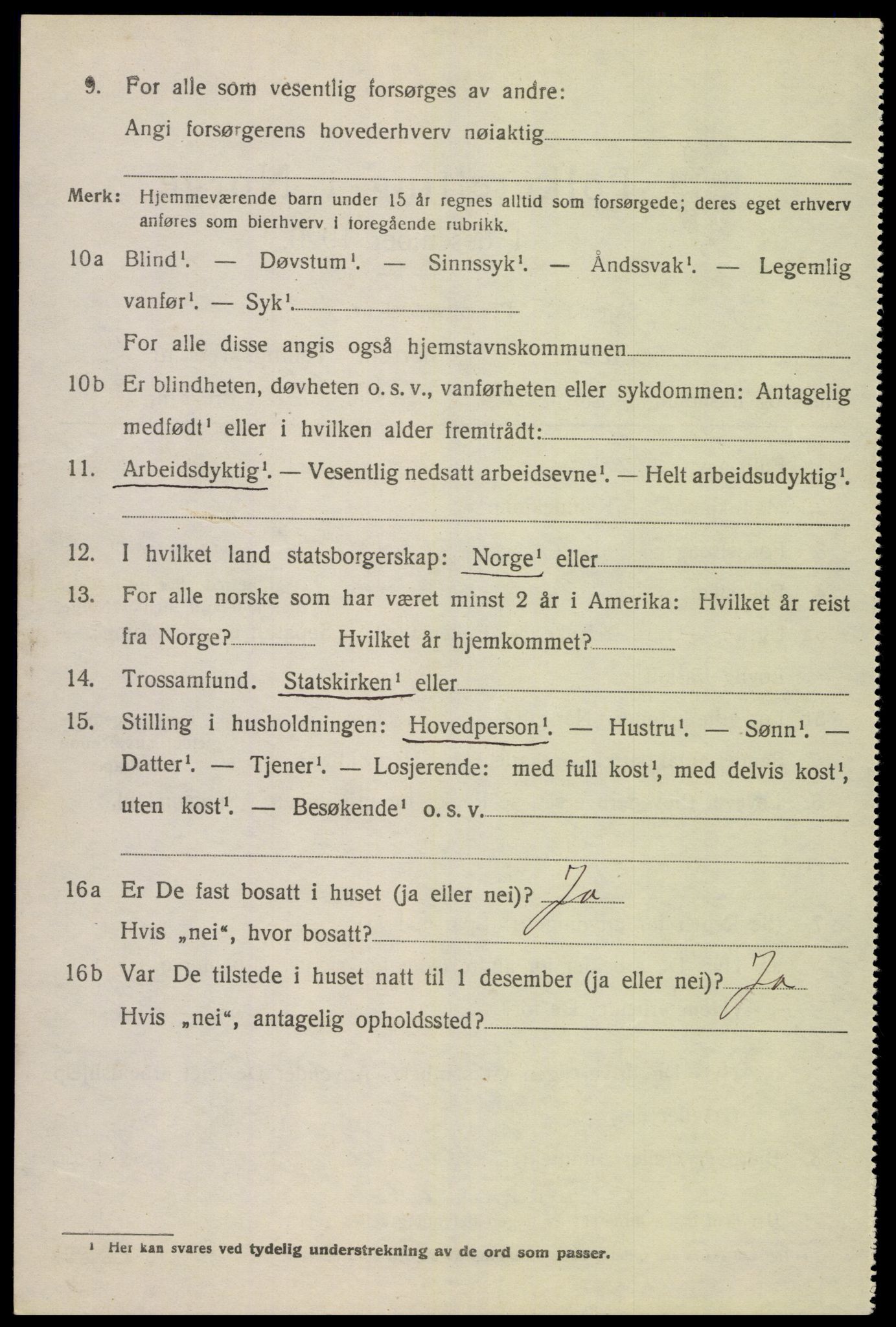 SAK, 1920 census for Kvås, 1920, p. 1313