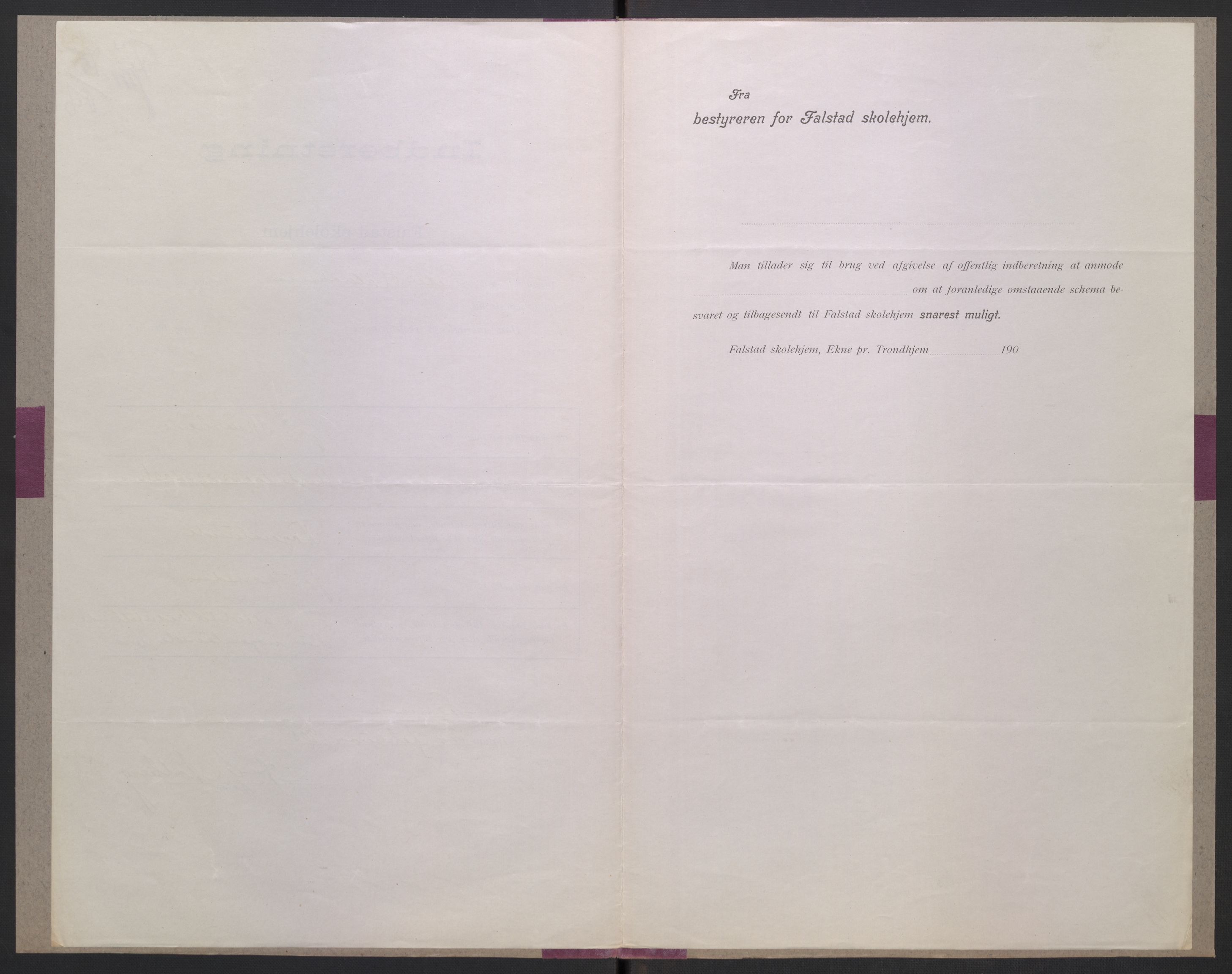 Falstad skolehjem, RA/S-1676/E/Eb/L0006: Elevmapper løpenr. 121-145, 1903-1910, p. 155