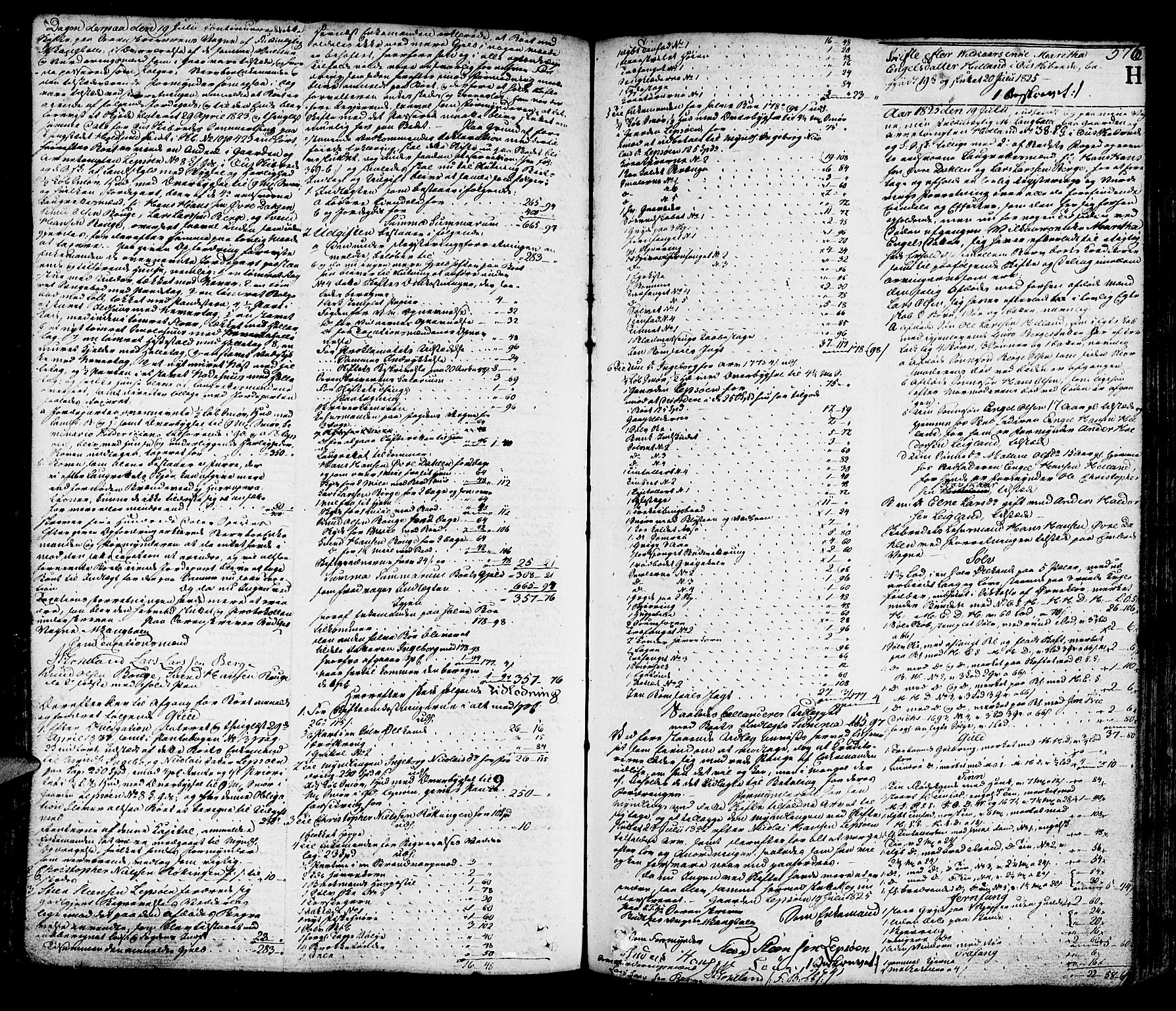 Sunnhordland sorenskrivar, AV/SAB-A-2401/1/H/Ha/Haa/L0014: Skifteprotokollar. Register i protokoll, 1819-1826, p. 375b-376a