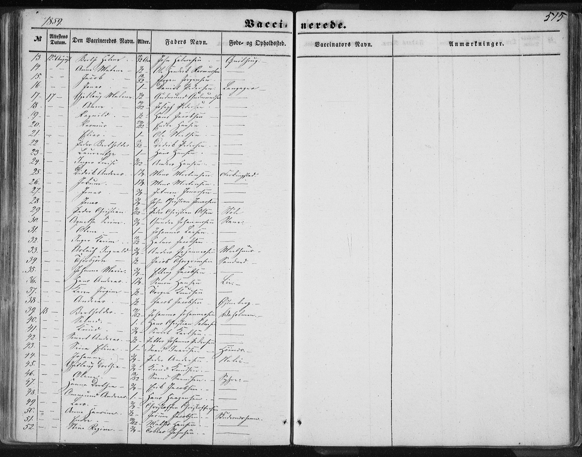 Skudenes sokneprestkontor, AV/SAST-A -101849/H/Ha/Haa/L0005: Parish register (official) no. A 3.2, 1847-1863, p. 515