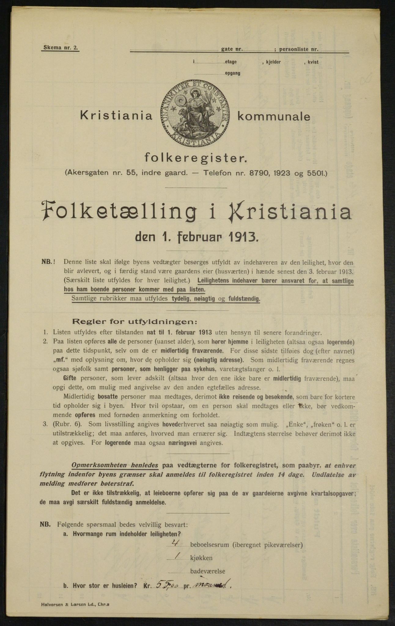 OBA, Municipal Census 1913 for Kristiania, 1913, p. 29463