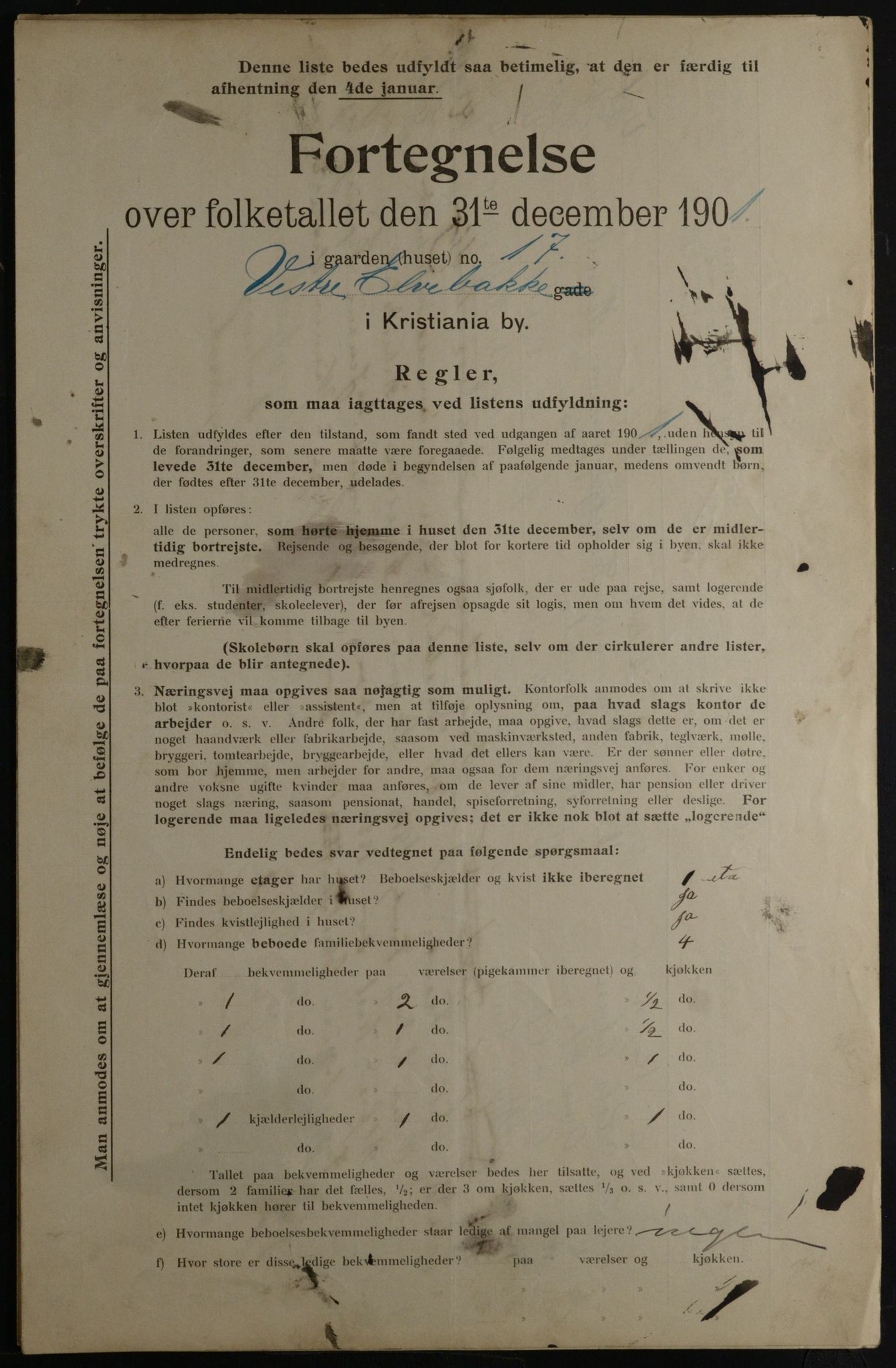 OBA, Municipal Census 1901 for Kristiania, 1901, p. 18788