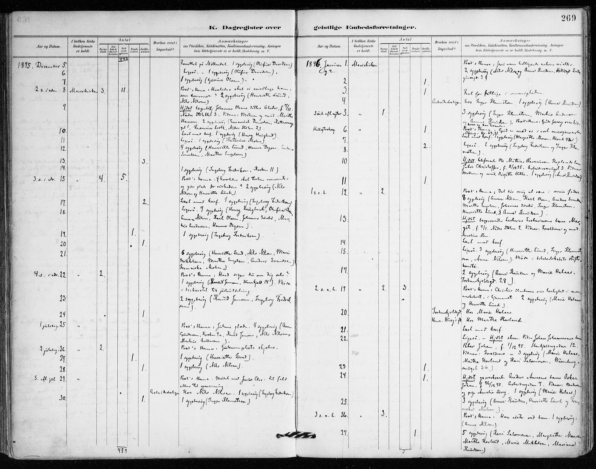 Mariakirken Sokneprestembete, SAB/A-76901/H/Haa/L0008: Parish register (official) no. A 8, 1893-1942, p. 269