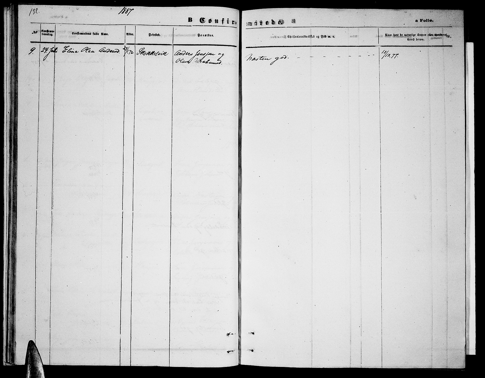 Ministerialprotokoller, klokkerbøker og fødselsregistre - Nordland, AV/SAT-A-1459/884/L1196: Parish register (copy) no. 884C02, 1860-1887, p. 132
