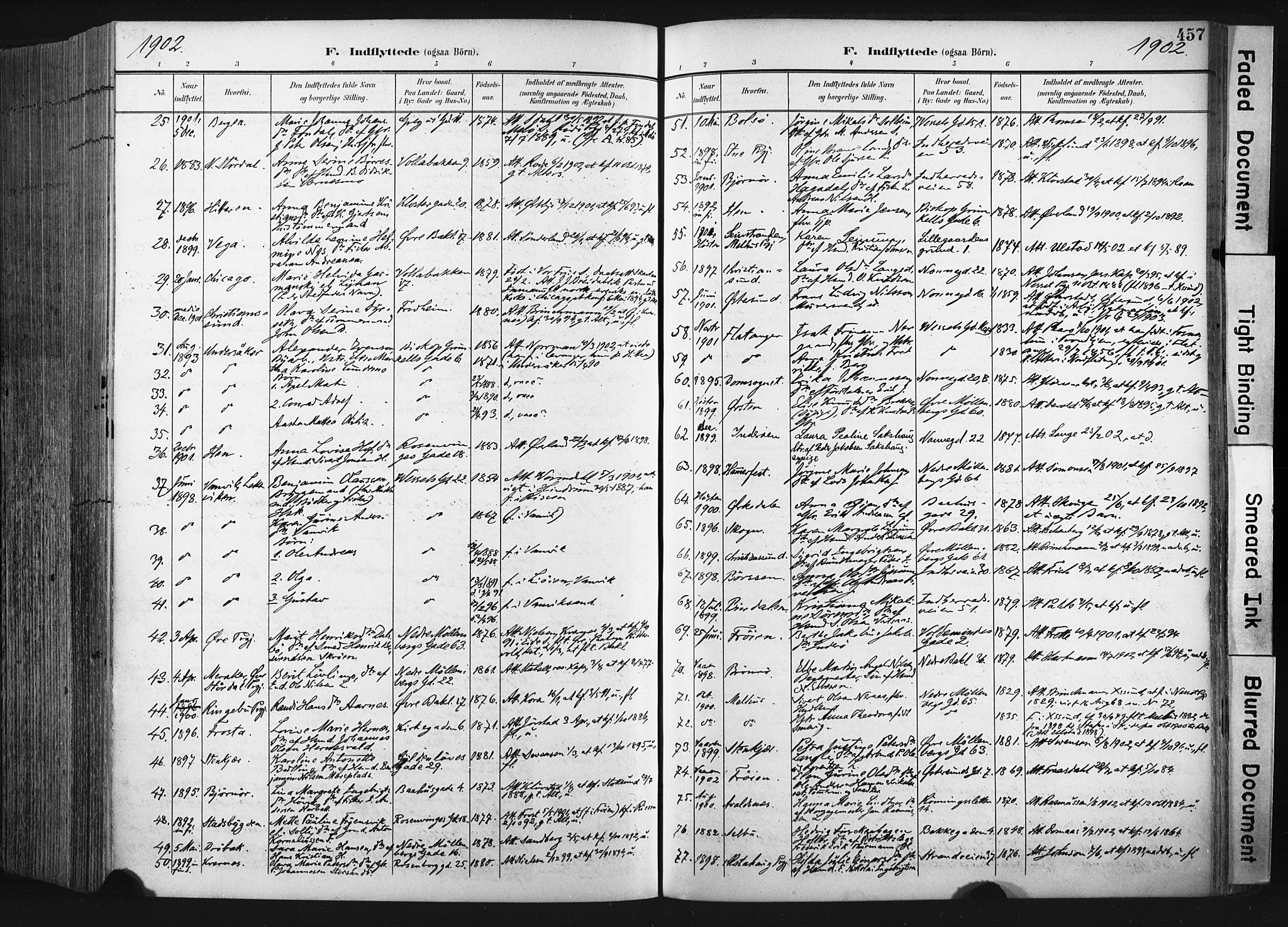 Ministerialprotokoller, klokkerbøker og fødselsregistre - Sør-Trøndelag, AV/SAT-A-1456/604/L0201: Parish register (official) no. 604A21, 1901-1911, p. 457