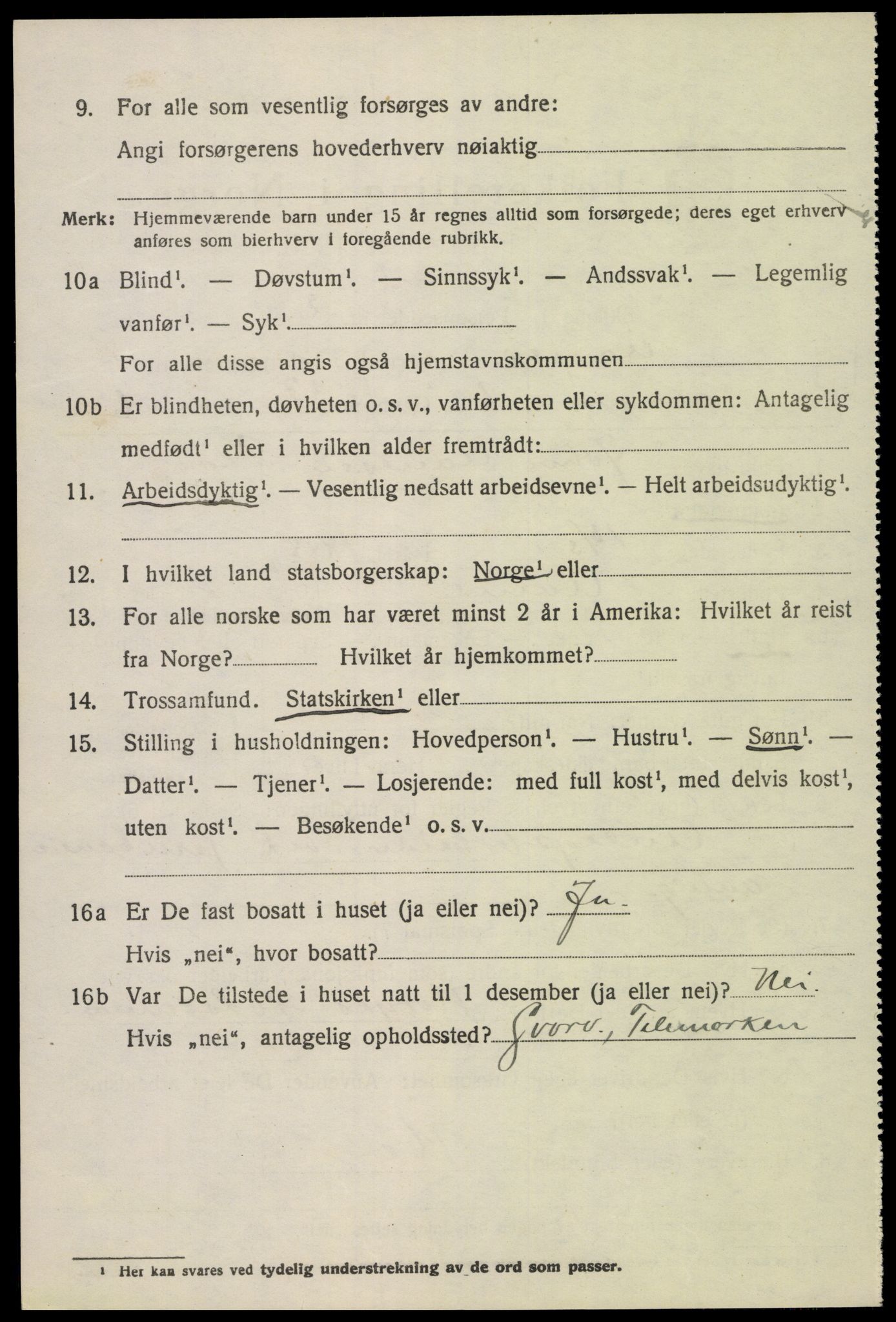 SAK, 1920 census for Åmli, 1920, p. 904