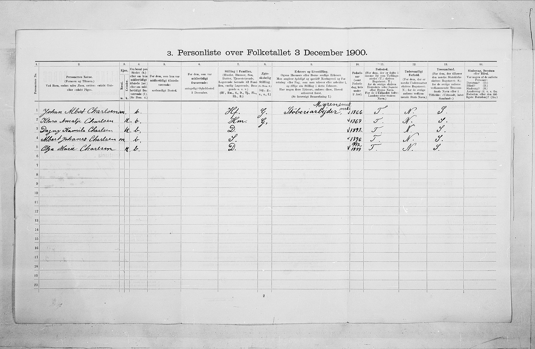 SAO, 1900 census for Kristiania, 1900, p. 114453