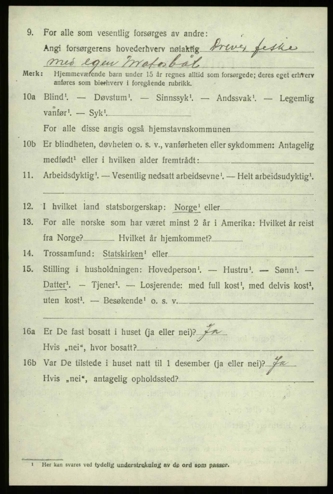 SAB, 1920 census for Davik, 1920, p. 6054