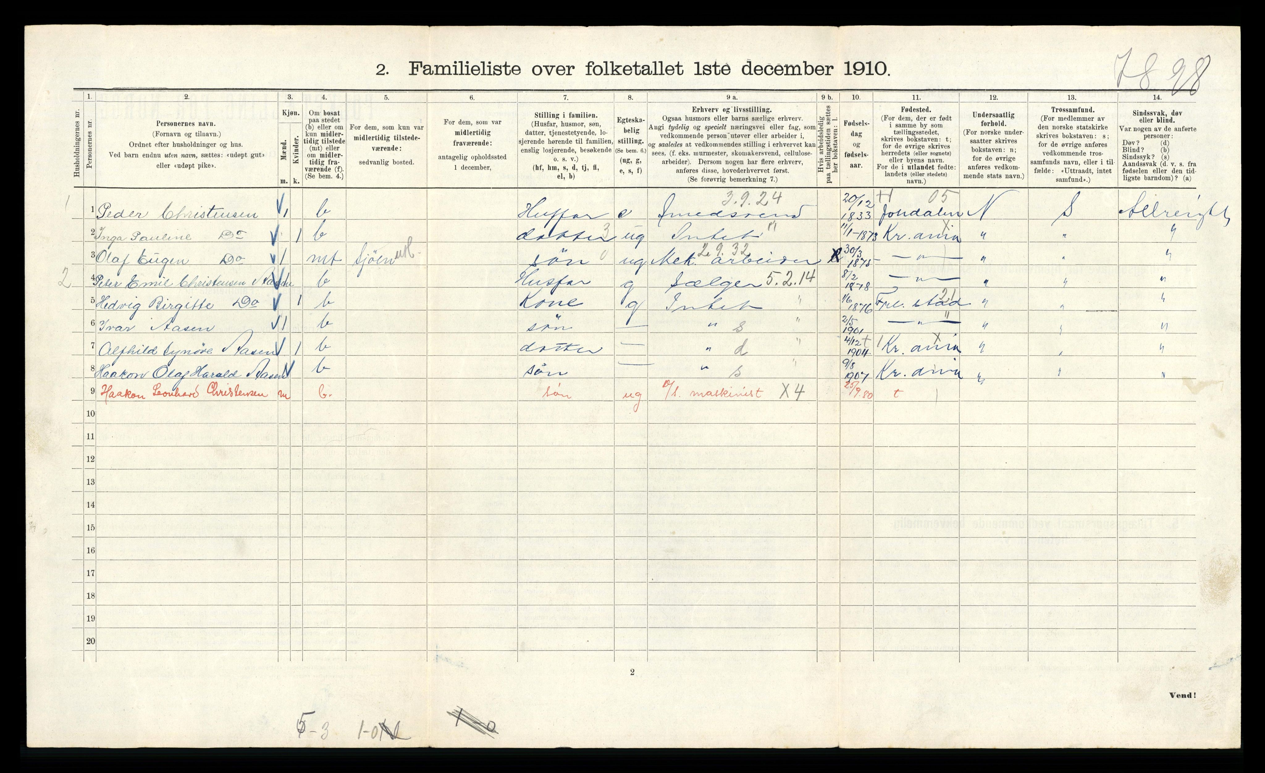 RA, 1910 census for Kristiania, 1910, p. 80236