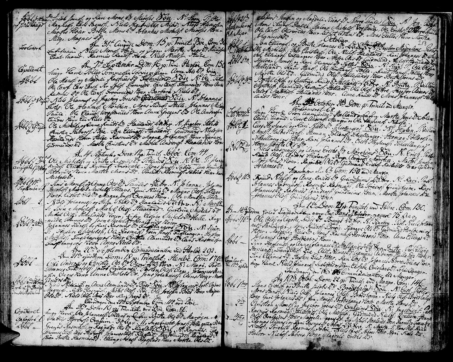 Manger sokneprestembete, AV/SAB-A-76801/H/Haa: Parish register (official) no. A 1, 1759-1791, p. 213