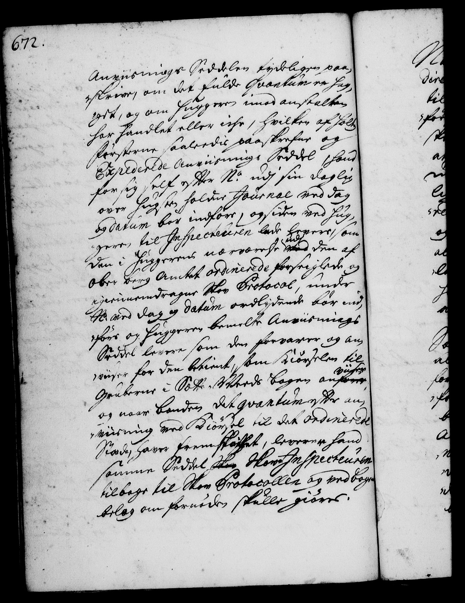 Rentekammeret, Kammerkanselliet, RA/EA-3111/G/Gg/Ggi/L0001: Norsk instruksjonsprotokoll med register (merket RK 53.34), 1720-1729, p. 672
