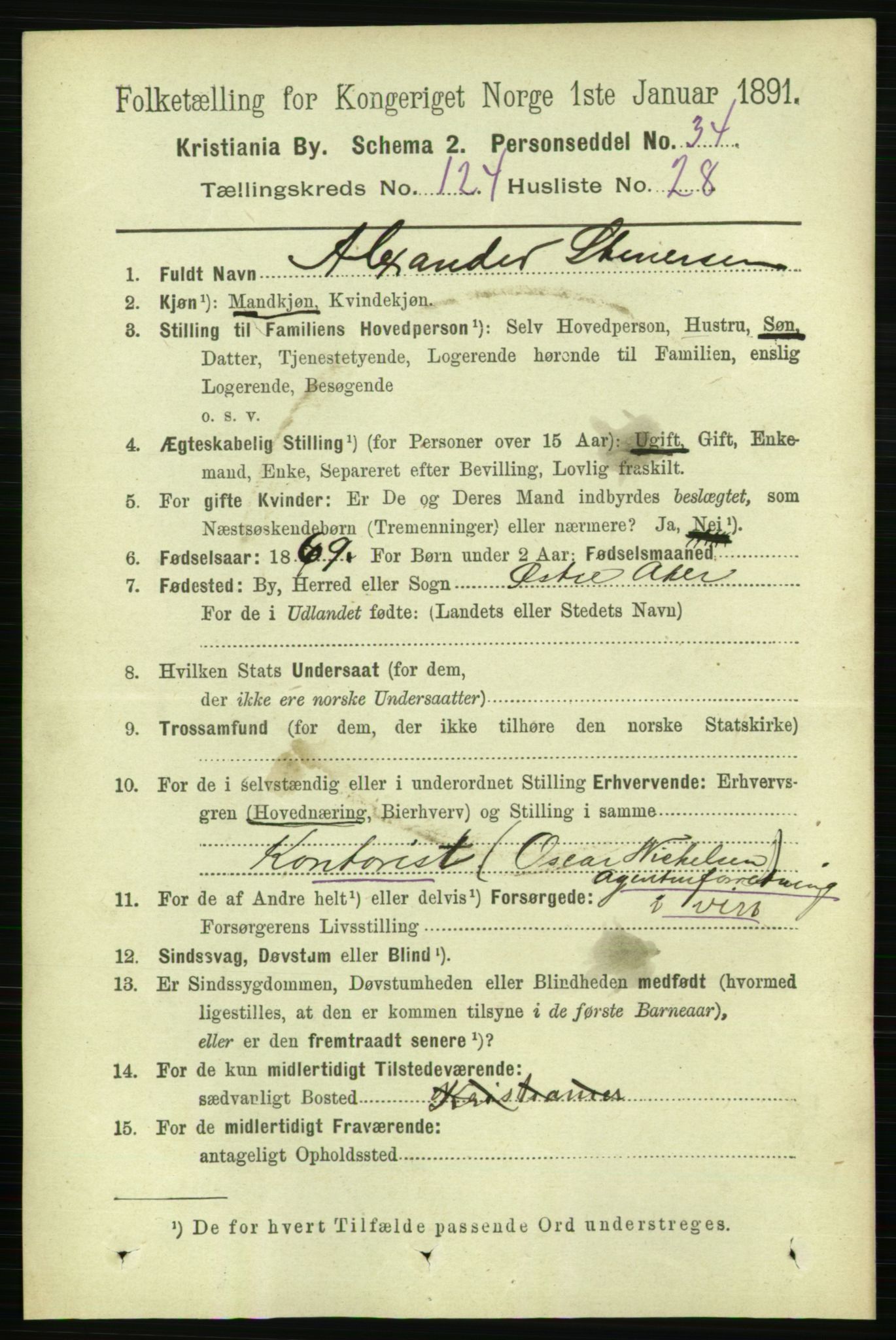 RA, 1891 census for 0301 Kristiania, 1891, p. 66067