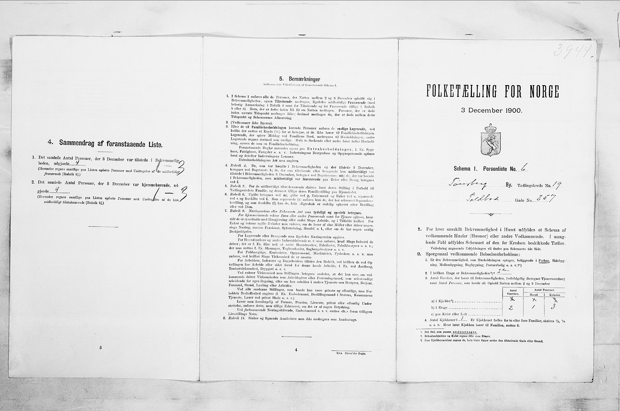 RA, 1900 census for Tønsberg, 1900, p. 3015