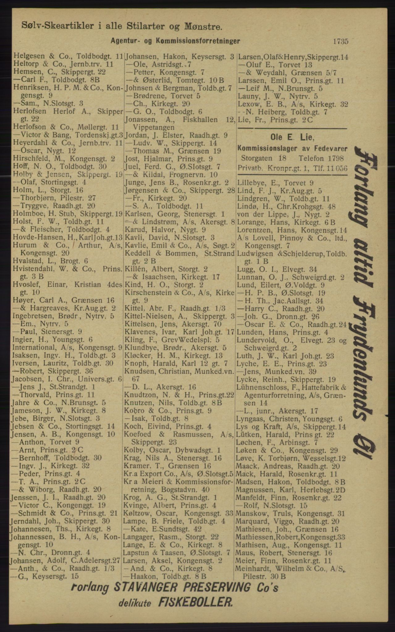 Kristiania/Oslo adressebok, PUBL/-, 1913, p. 1691