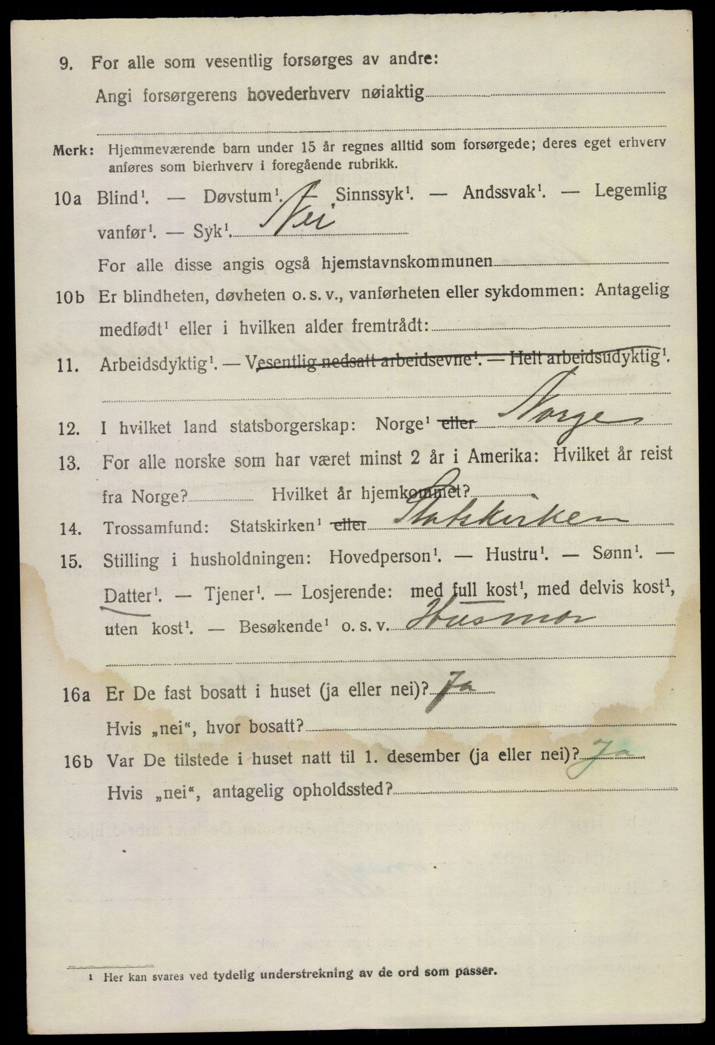 SAKO, 1920 census for Bamble, 1920, p. 11468