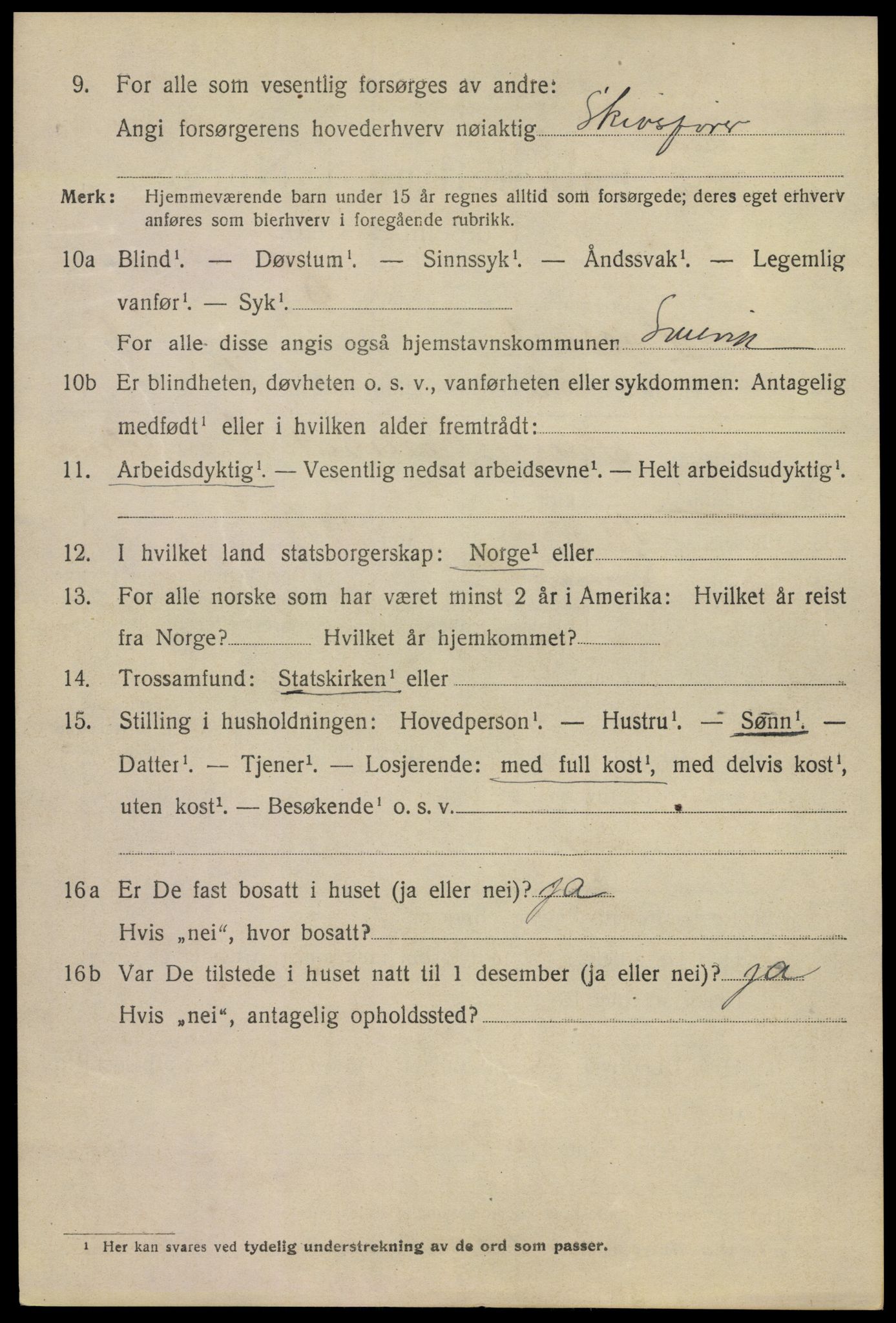 SAKO, 1920 census for Svelvik, 1920, p. 1702