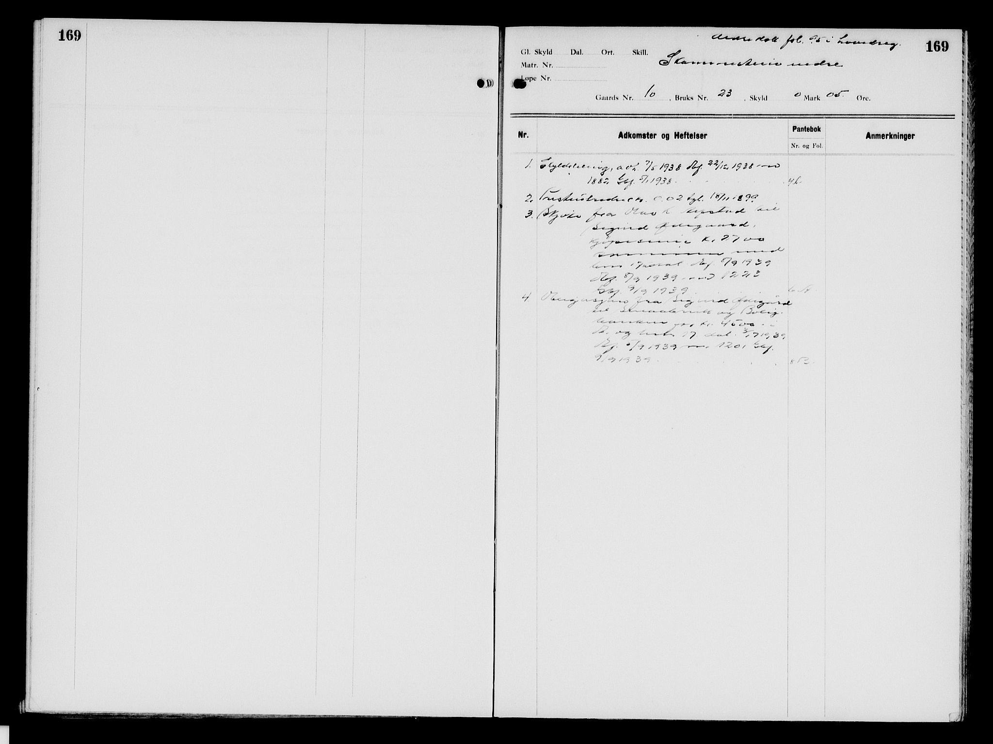 Valdres sorenskriveri, AV/SAH-TING-016/H/Ha/Hae/L0013: Mortgage register no. 5.13, 1931-1940, p. 169