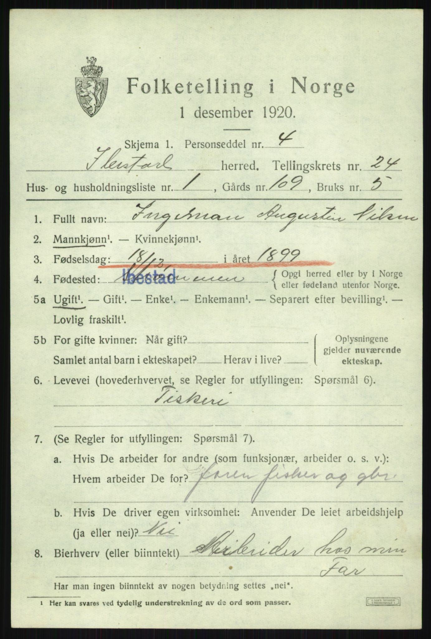 SATØ, 1920 census for Ibestad, 1920, p. 12923