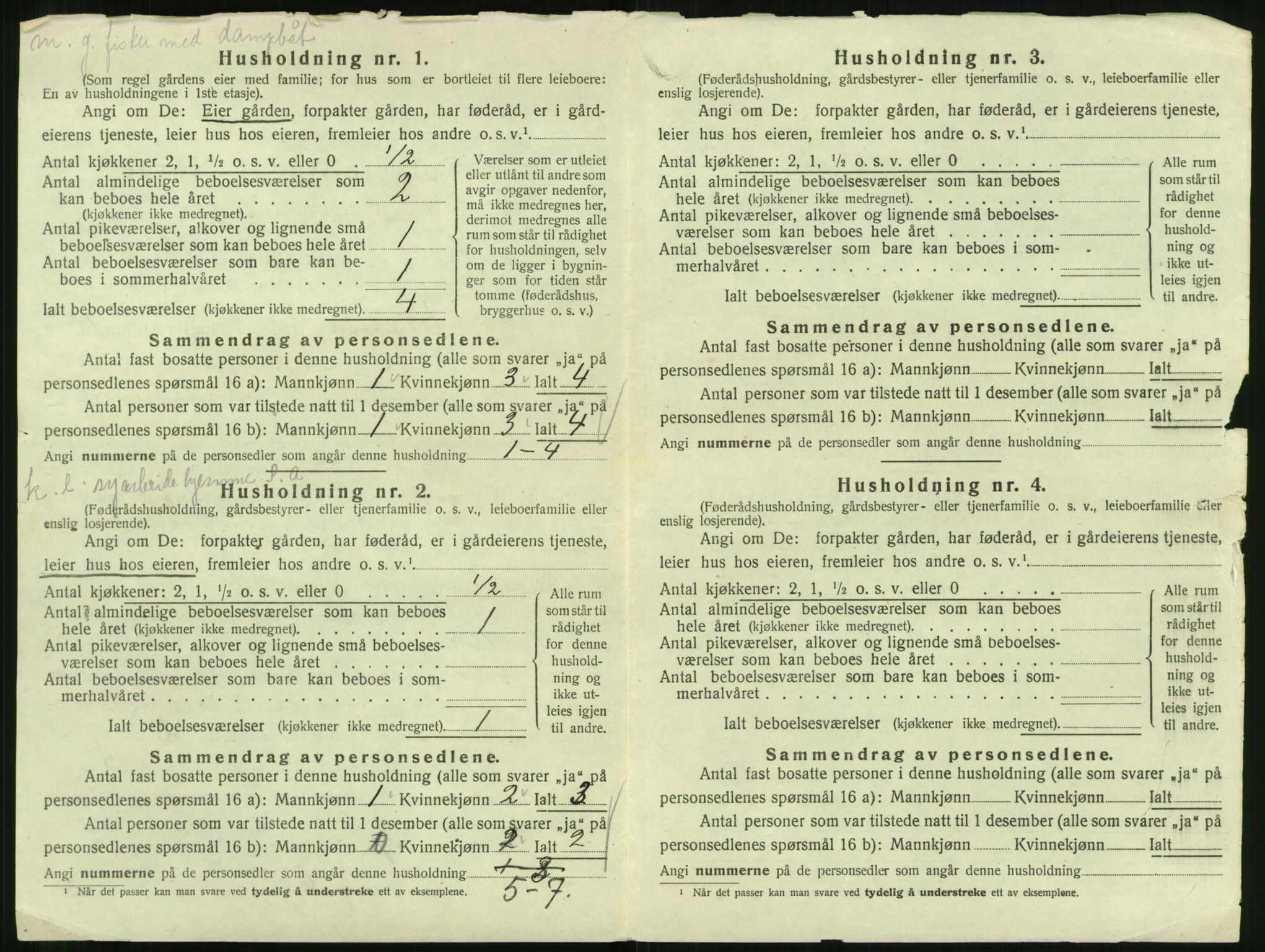 SAT, 1920 census for Ulstein, 1920, p. 693