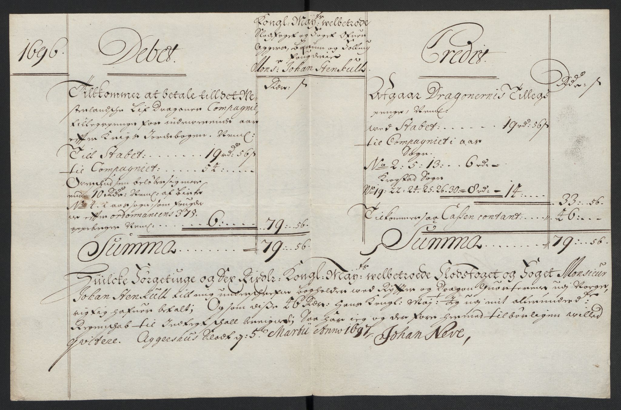 Rentekammeret inntil 1814, Reviderte regnskaper, Fogderegnskap, RA/EA-4092/R10/L0440: Fogderegnskap Aker og Follo, 1696-1697, p. 198
