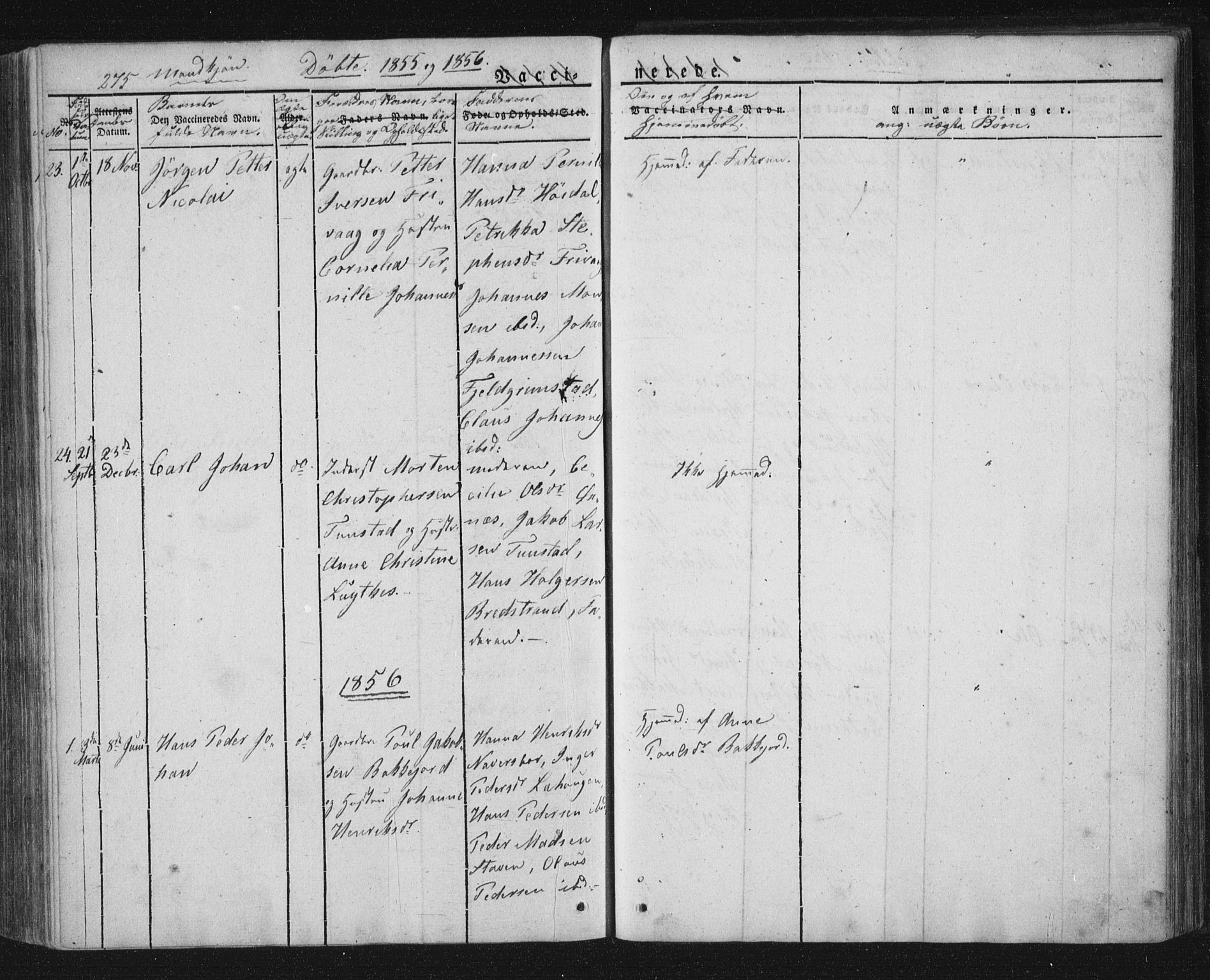 Ministerialprotokoller, klokkerbøker og fødselsregistre - Nordland, SAT/A-1459/893/L1332: Parish register (official) no. 893A05, 1841-1858, p. 275