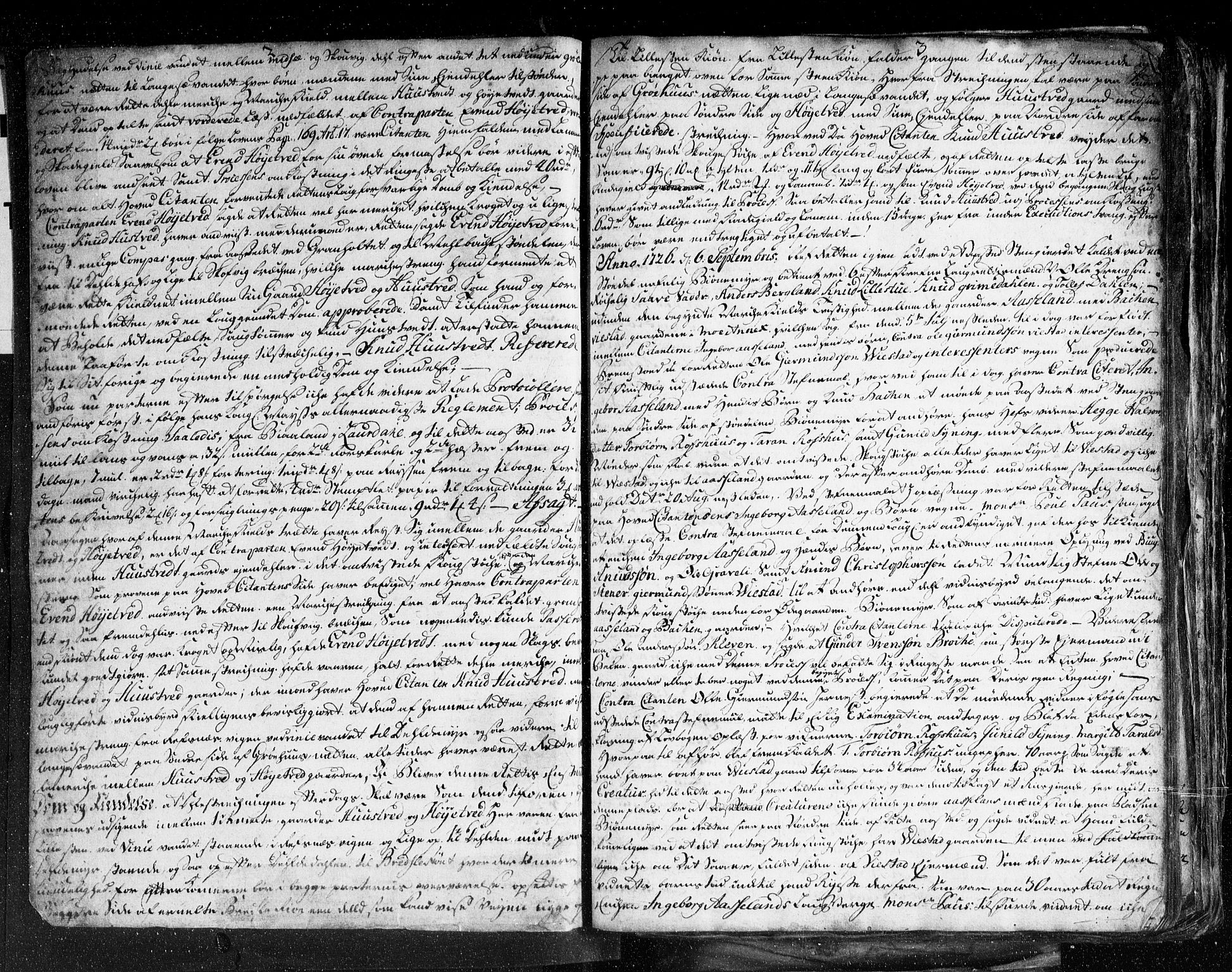 Vest-Telemark sorenskriveri, SAKO/A-134/F/Fb/L0002: Tingbokkopi, 1726-1732, p. 2-3