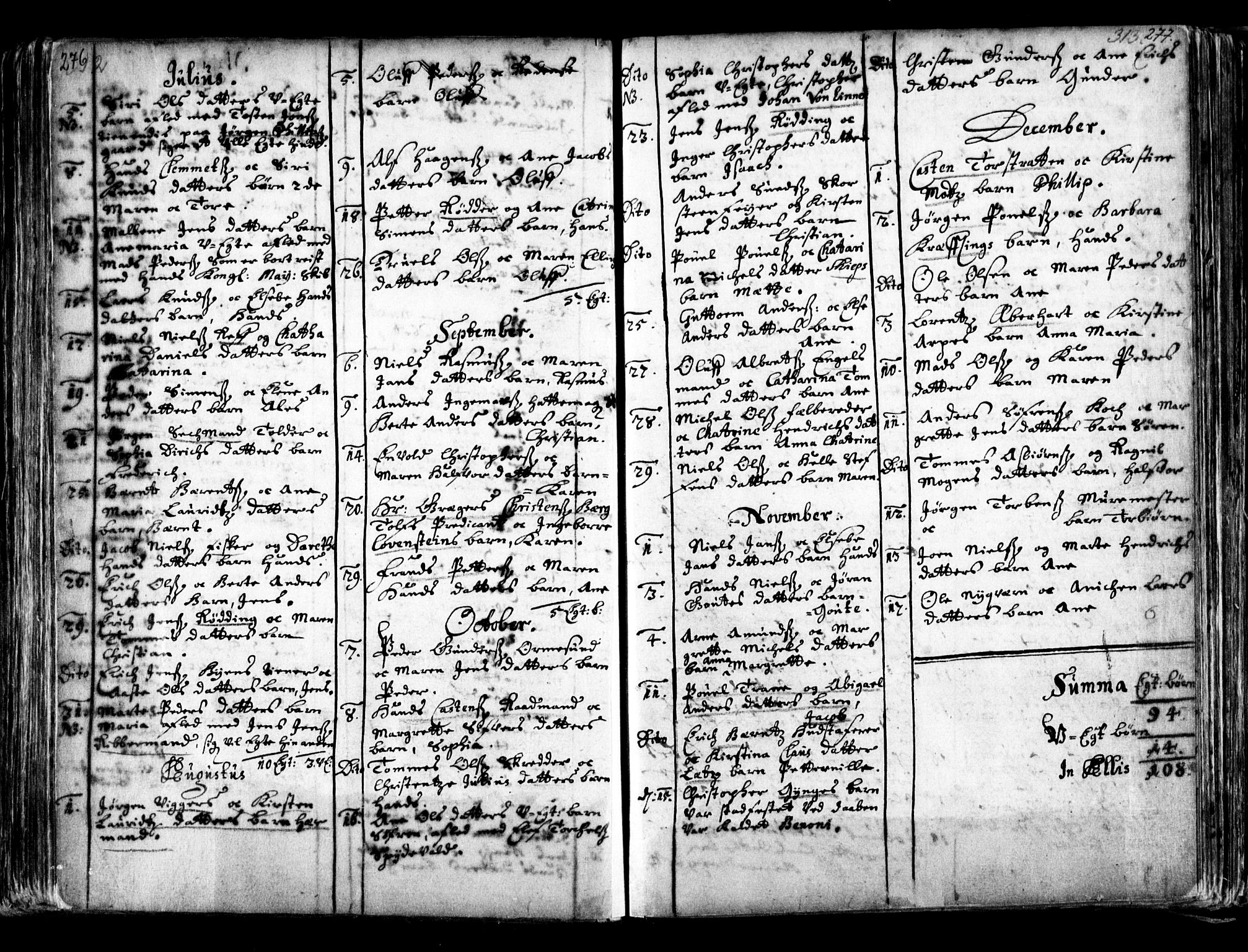 Oslo domkirke Kirkebøker, SAO/A-10752/F/Fa/L0001: Parish register (official) no. 1, 1648-1704, p. 276-277