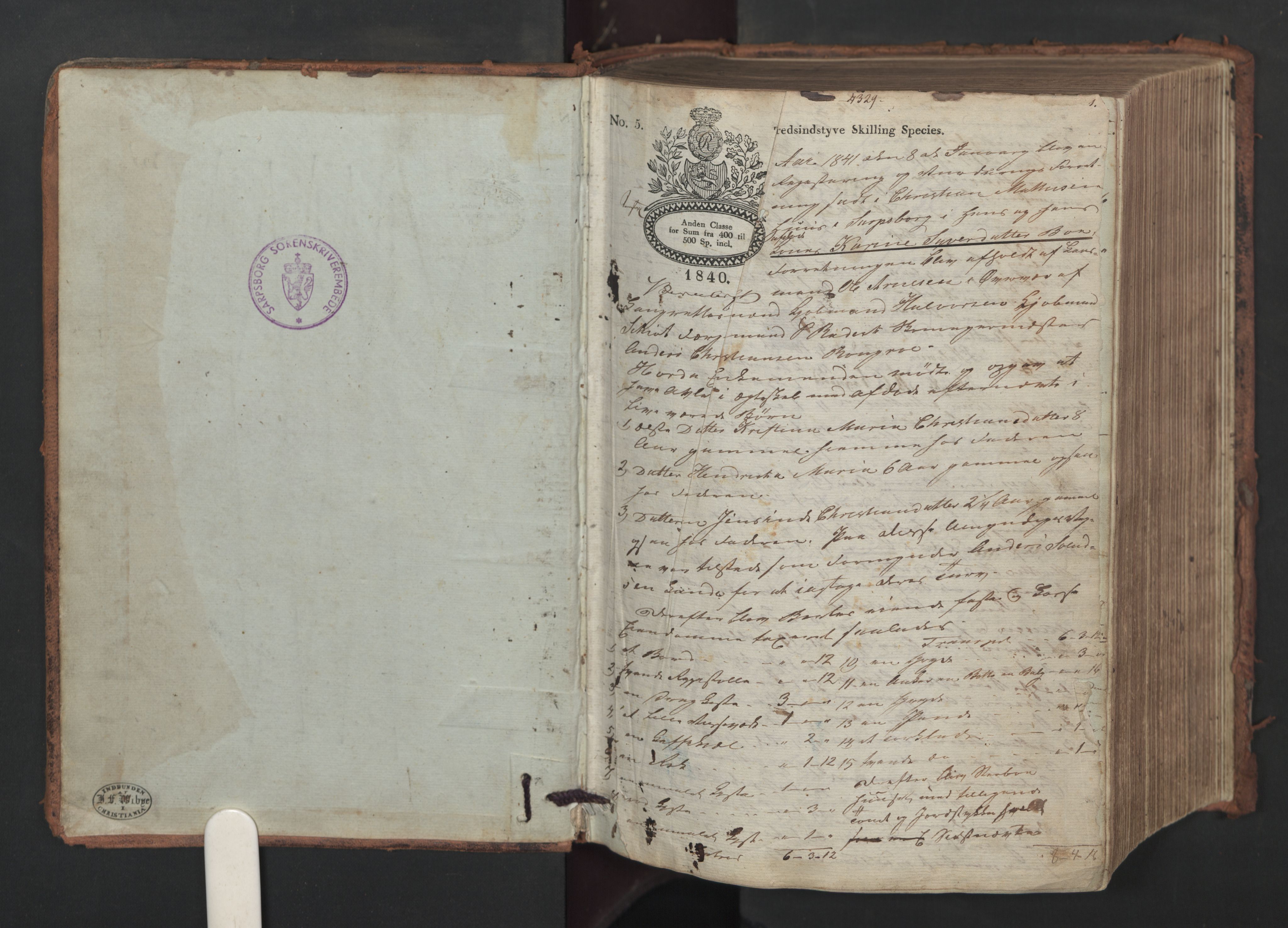 Sarpsborg byfogd, AV/SAO-A-10864/H/Hb/L0001: Skifteprotokoll, 1841-1861, p. 0b-1a