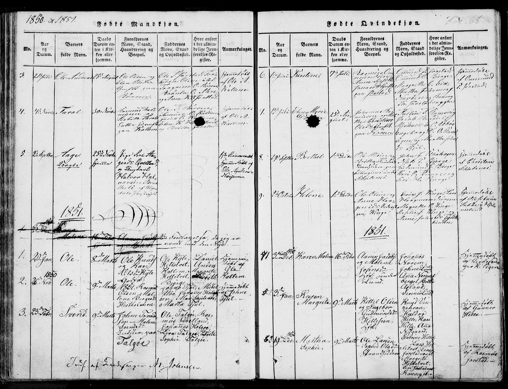 Nedstrand sokneprestkontor, AV/SAST-A-101841/01/IV: Parish register (official) no. A 7, 1816-1870, p. 68