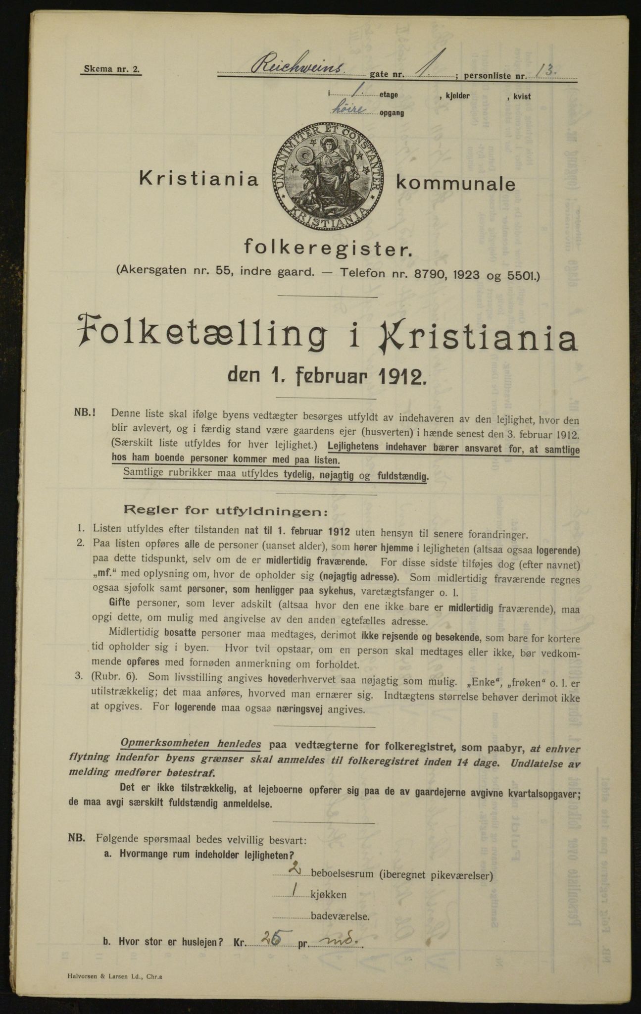 OBA, Municipal Census 1912 for Kristiania, 1912, p. 82831