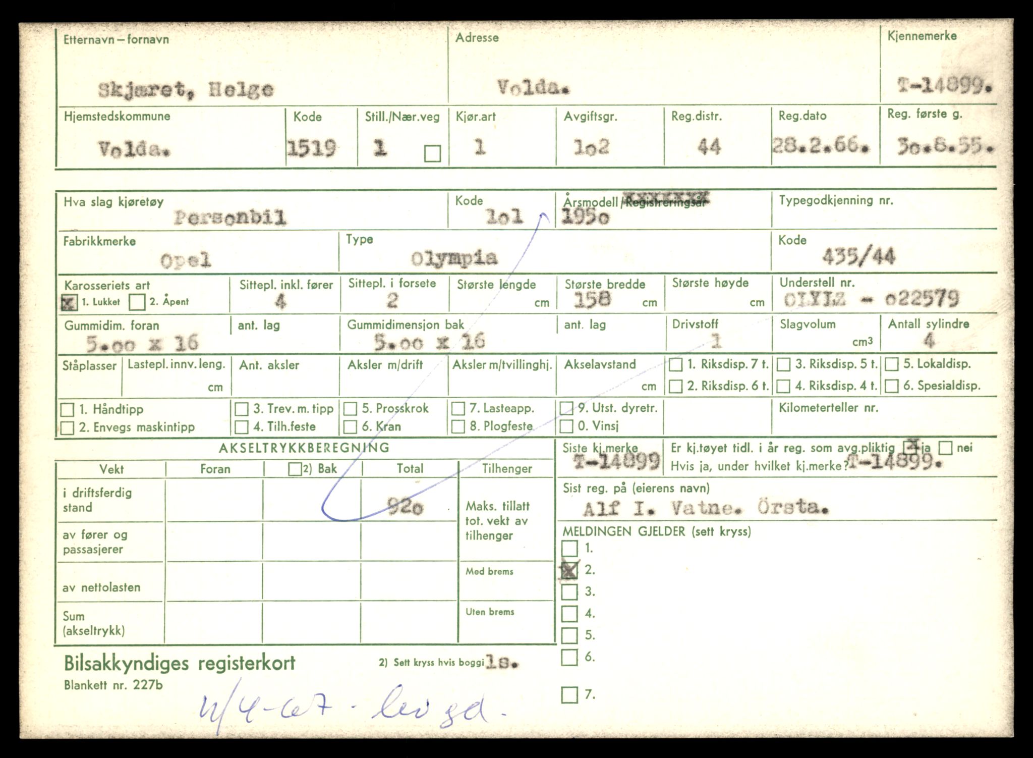 Møre og Romsdal vegkontor - Ålesund trafikkstasjon, AV/SAT-A-4099/F/Fe/L0049: Registreringskort for kjøretøy T 14864 - T 18613, 1927-1998, p. 843