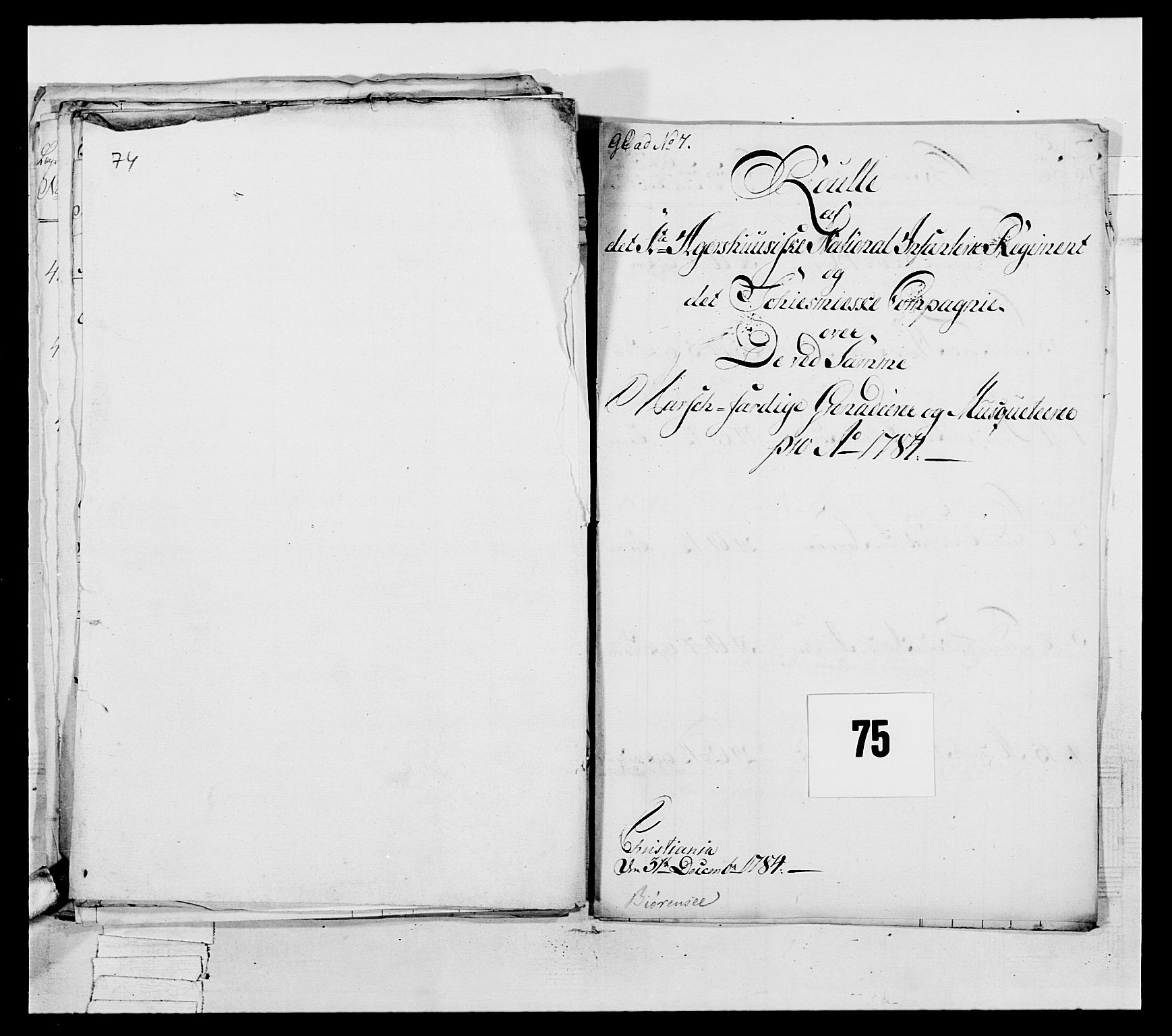 Generalitets- og kommissariatskollegiet, Det kongelige norske kommissariatskollegium, AV/RA-EA-5420/E/Eh/L0038: 1. Akershusiske nasjonale infanteriregiment, 1776-1788, p. 309