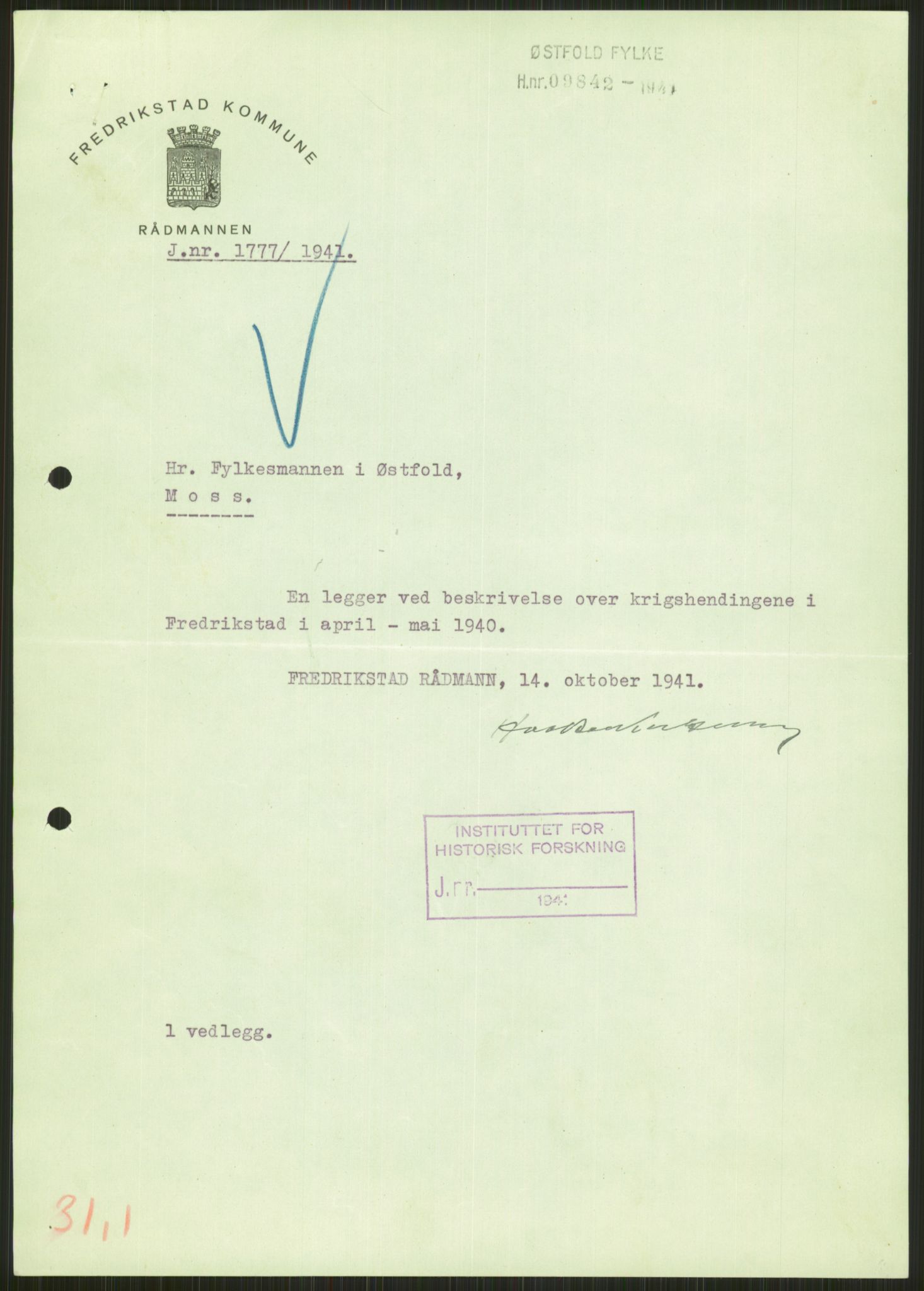 Forsvaret, Forsvarets krigshistoriske avdeling, AV/RA-RAFA-2017/Y/Ya/L0013: II-C-11-31 - Fylkesmenn.  Rapporter om krigsbegivenhetene 1940., 1940, p. 53