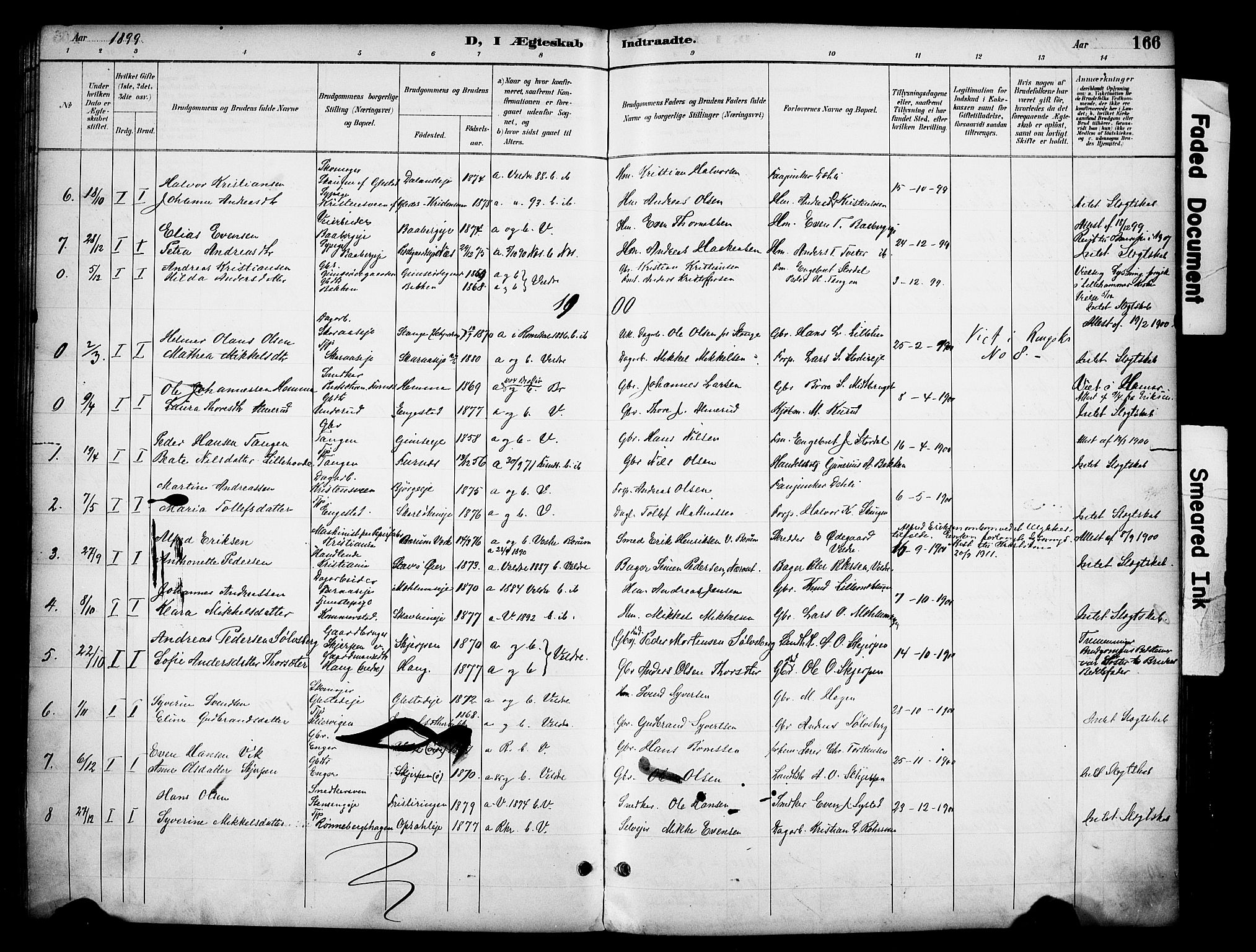 Ringsaker prestekontor, AV/SAH-PREST-014/K/Ka/L0016: Parish register (official) no. 16, 1891-1904, p. 166