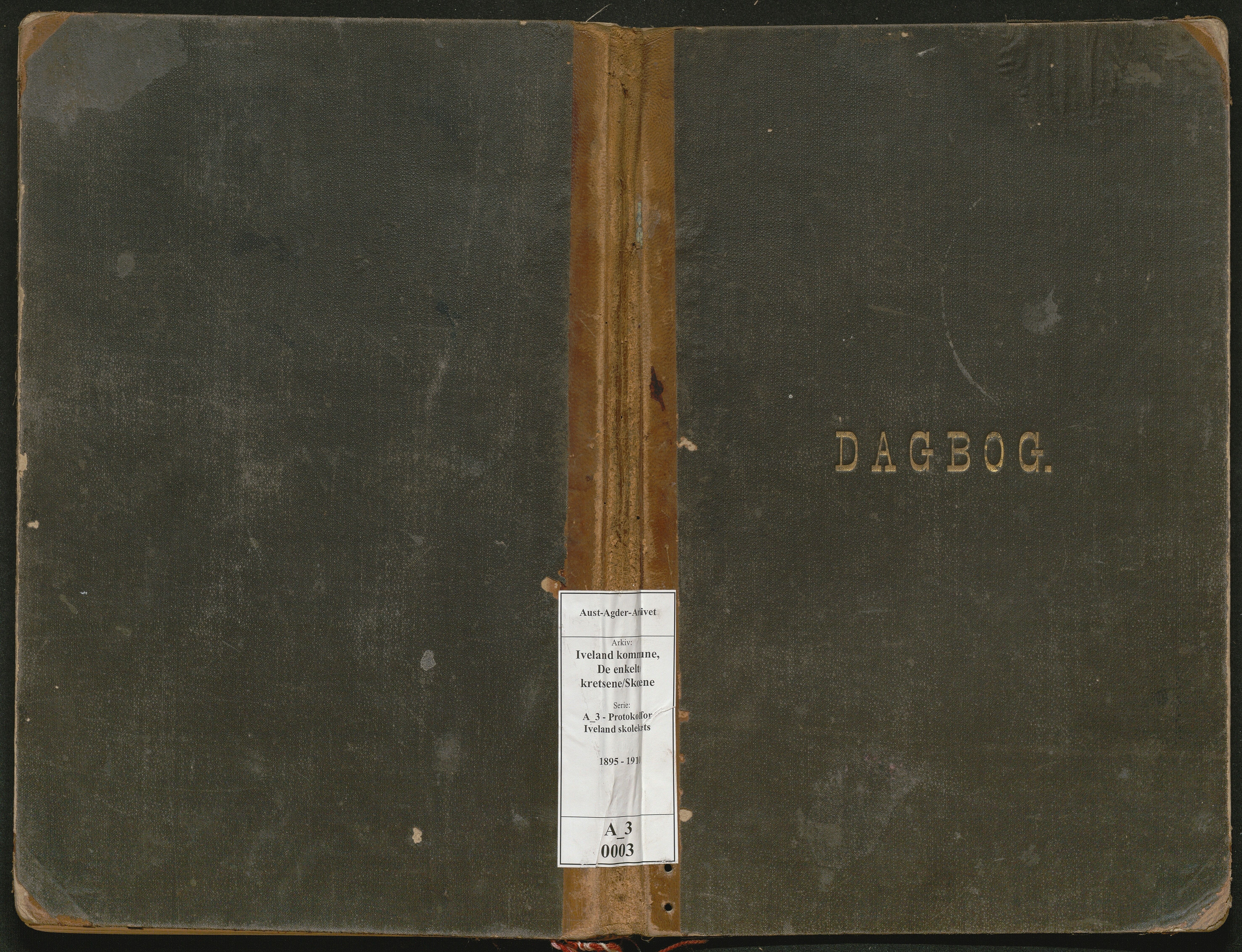 Iveland kommune, De enkelte kretsene/Skolene, AAKS/KA0935-550/A_3/L0003: Dagbok flere skolekretser Iveland, 1895-1910