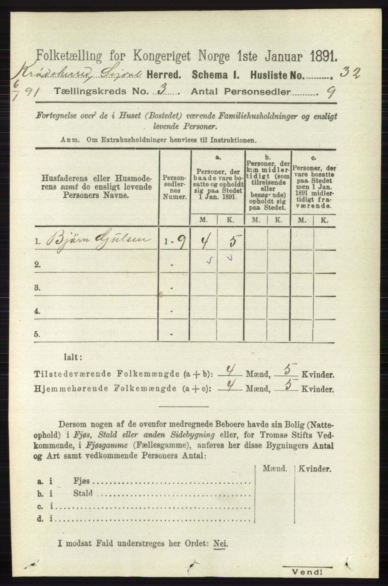 RA, 1891 census for 0621 Sigdal, 1891, p. 5553