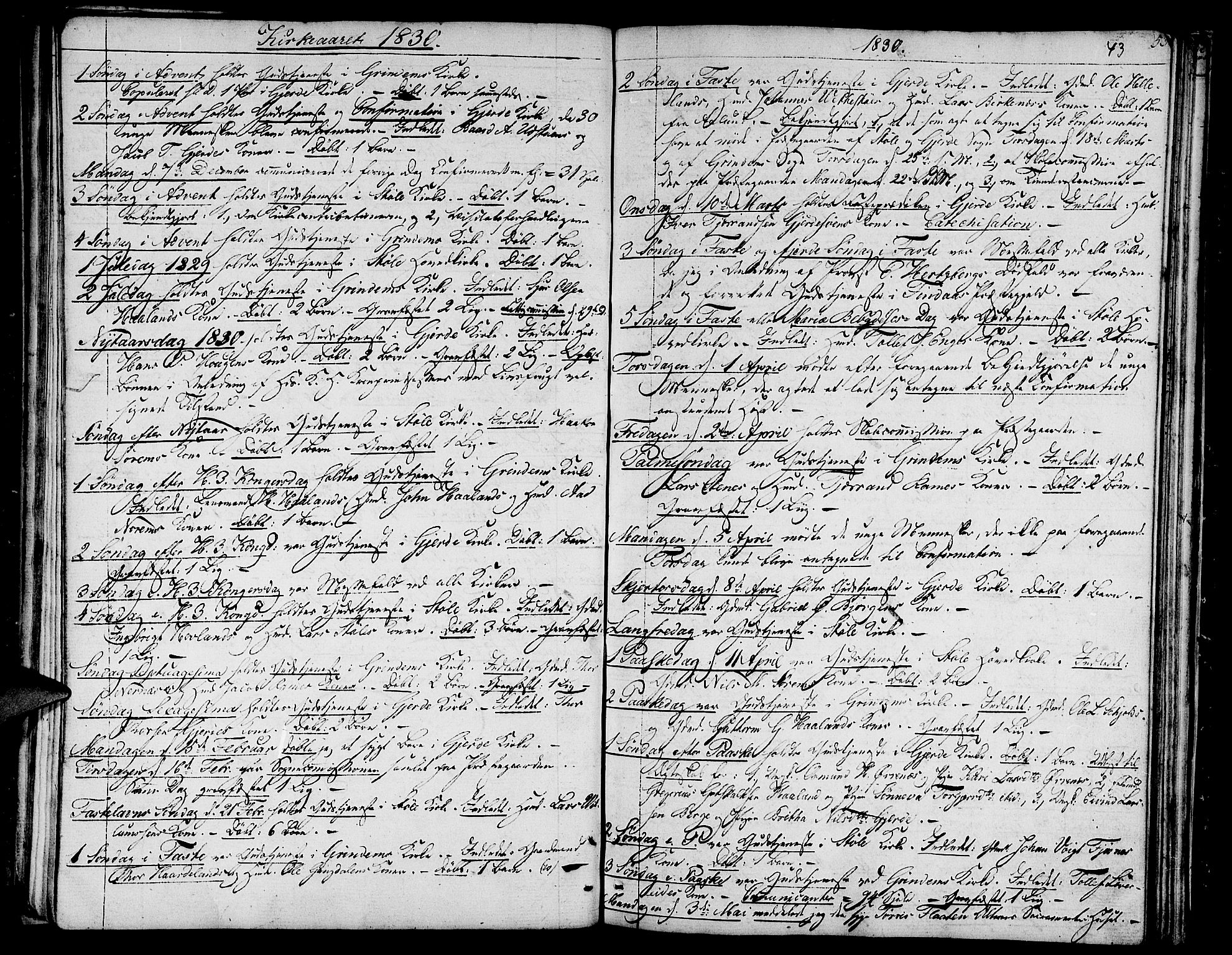 Etne sokneprestembete, AV/SAB-A-75001/H/Haa: Parish register (official) no. A 5, 1808-1817, p. 43