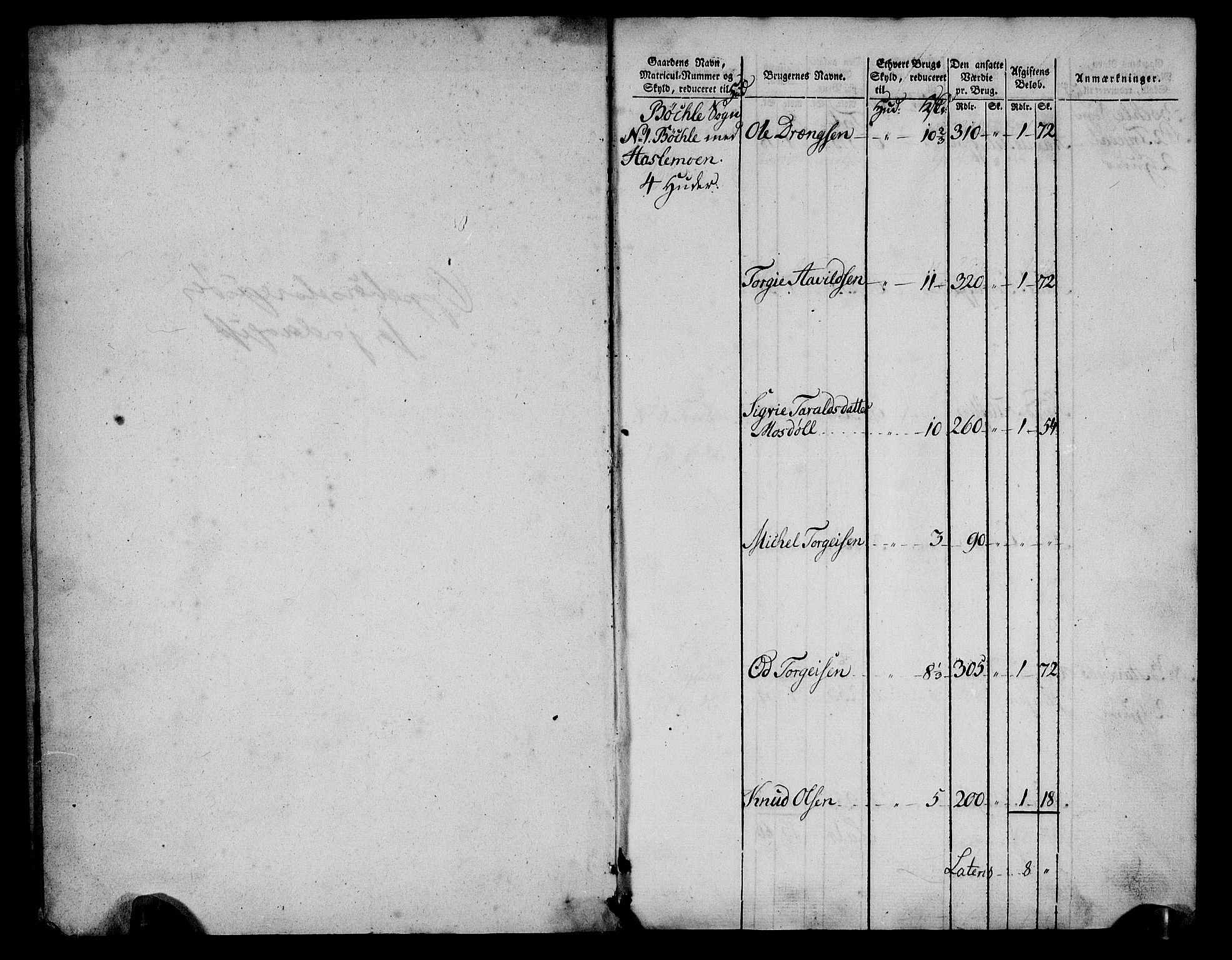 Rentekammeret inntil 1814, Realistisk ordnet avdeling, RA/EA-4070/N/Ne/Nea/L0085: Råbyggelag fogderi. Oppebørselsregister, 1803-1804, p. 3