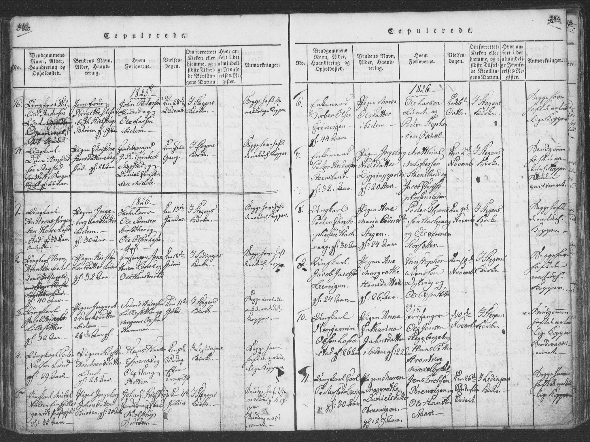 Ministerialprotokoller, klokkerbøker og fødselsregistre - Nordland, SAT/A-1459/855/L0798: Parish register (official) no. 855A06, 1821-1835, p. 380-381